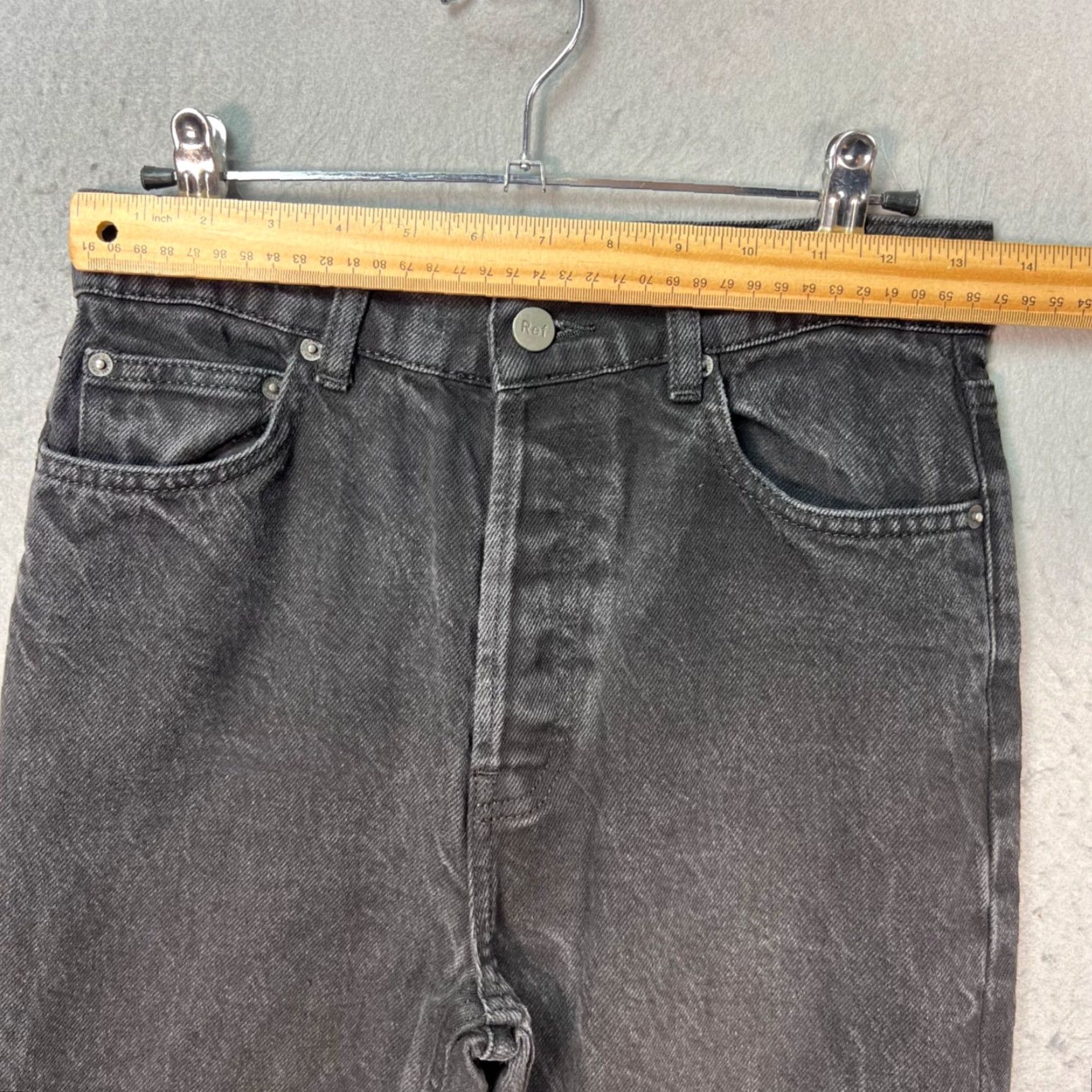 Reformation Reformation Jeans Black Denim Straight Leg 26 Womens Adults Regular 5-Pocket Inseam 28 High Rise Vintage No Size 26" / US 2 / IT 38 - 6 Thumbnail