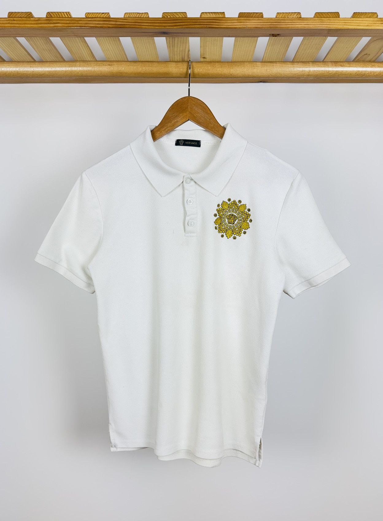Versace Vintage VERSACE Used Polos Short Sleeves Size L / US 10 / IT 46 - 1 Thumbnail