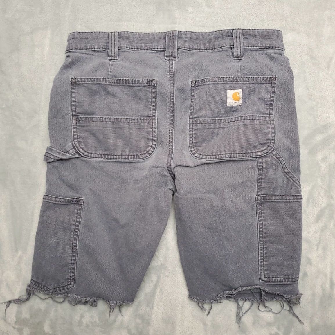 Carhartt Carhartt Shorts Womens 4 Gray Cotton Duck Canvas Heavyweight Work Jorts Cutoffs Cargo Pocket Belt Loops Outdoors Casual Womens Size 27" / US 4 / IT 40 - 3 Thumbnail