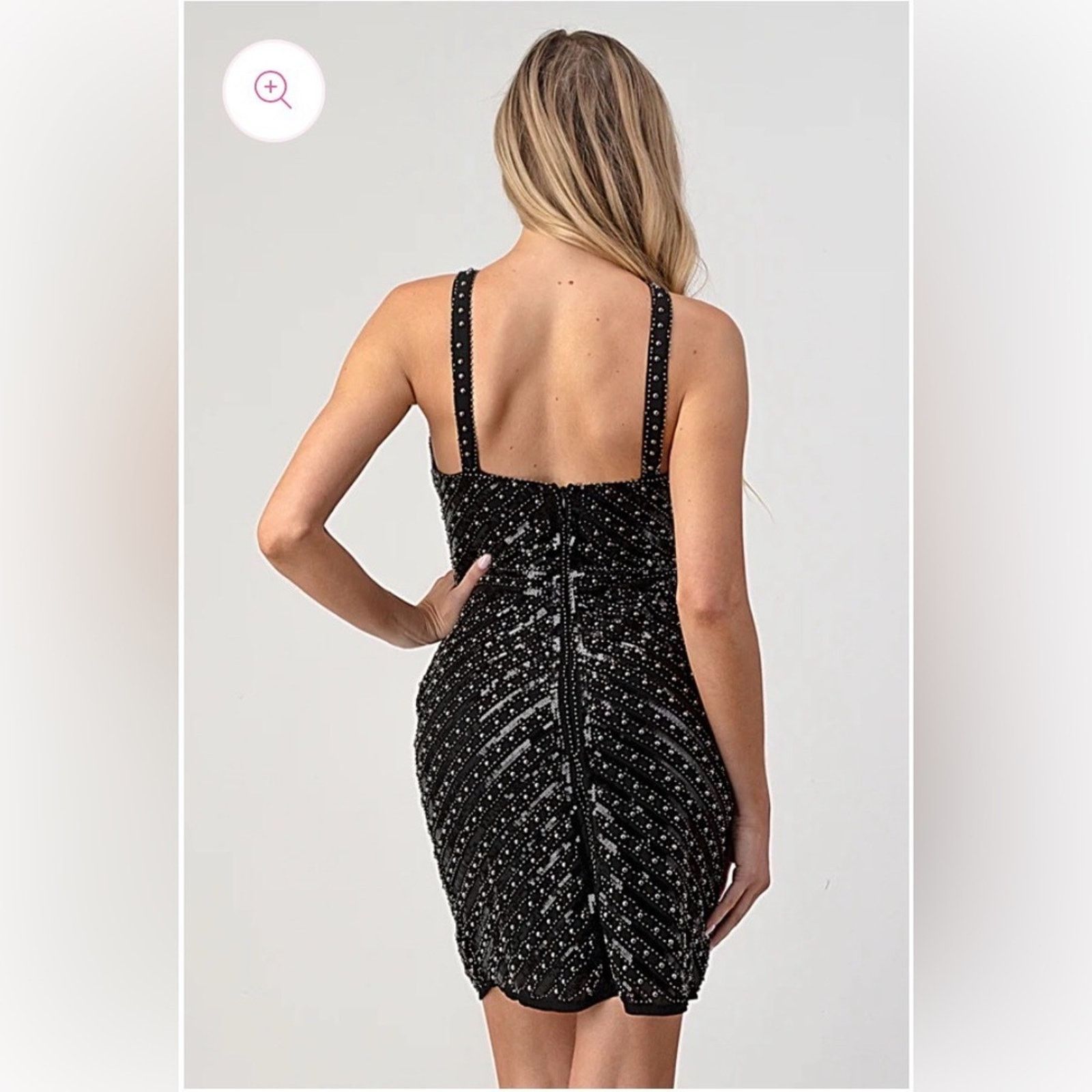 Other New Elegant Black Sequin Halter Dress size s Size S / US 4 / IT 40 - 4 Thumbnail