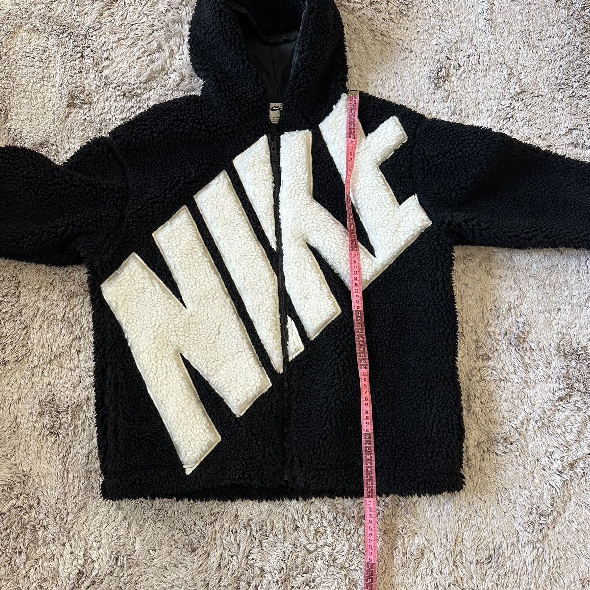 Nike Nike Big Logo Sherpa Fleece Zip Up Hooded Sweatshirt Size S / US 4 / IT 40 - 12 Thumbnail