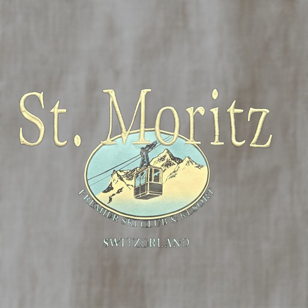 Vintage St Moritz Switzerland Crewneck Sweatshirt Women's M Blue 90s Classic Countries Vintage Better Togeather Sweater Pullover Shirt Size M / US 6-8 / IT 42-44 - 1 Thumbnail