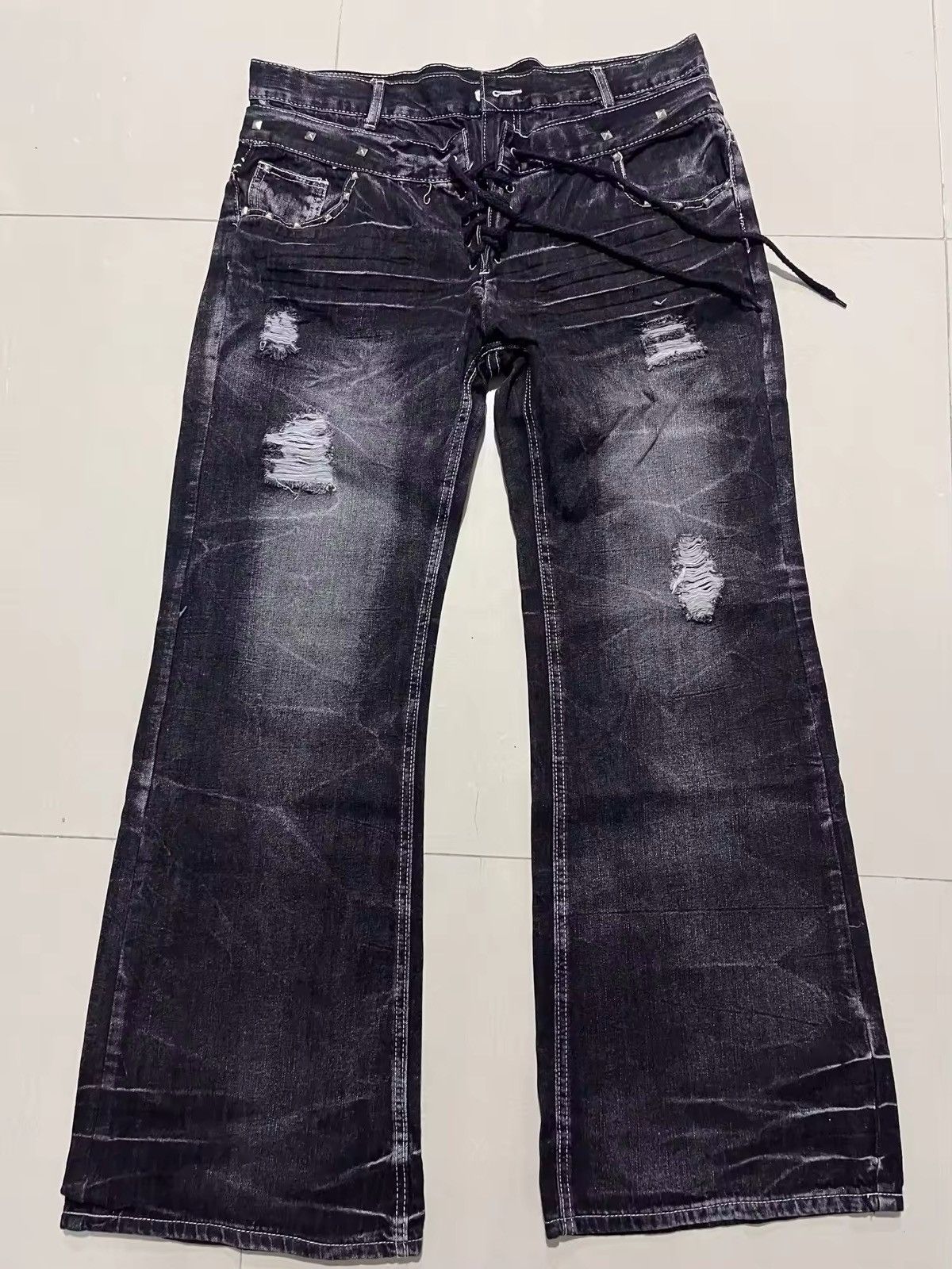 Y2K Washed Jeans Gothic Retro