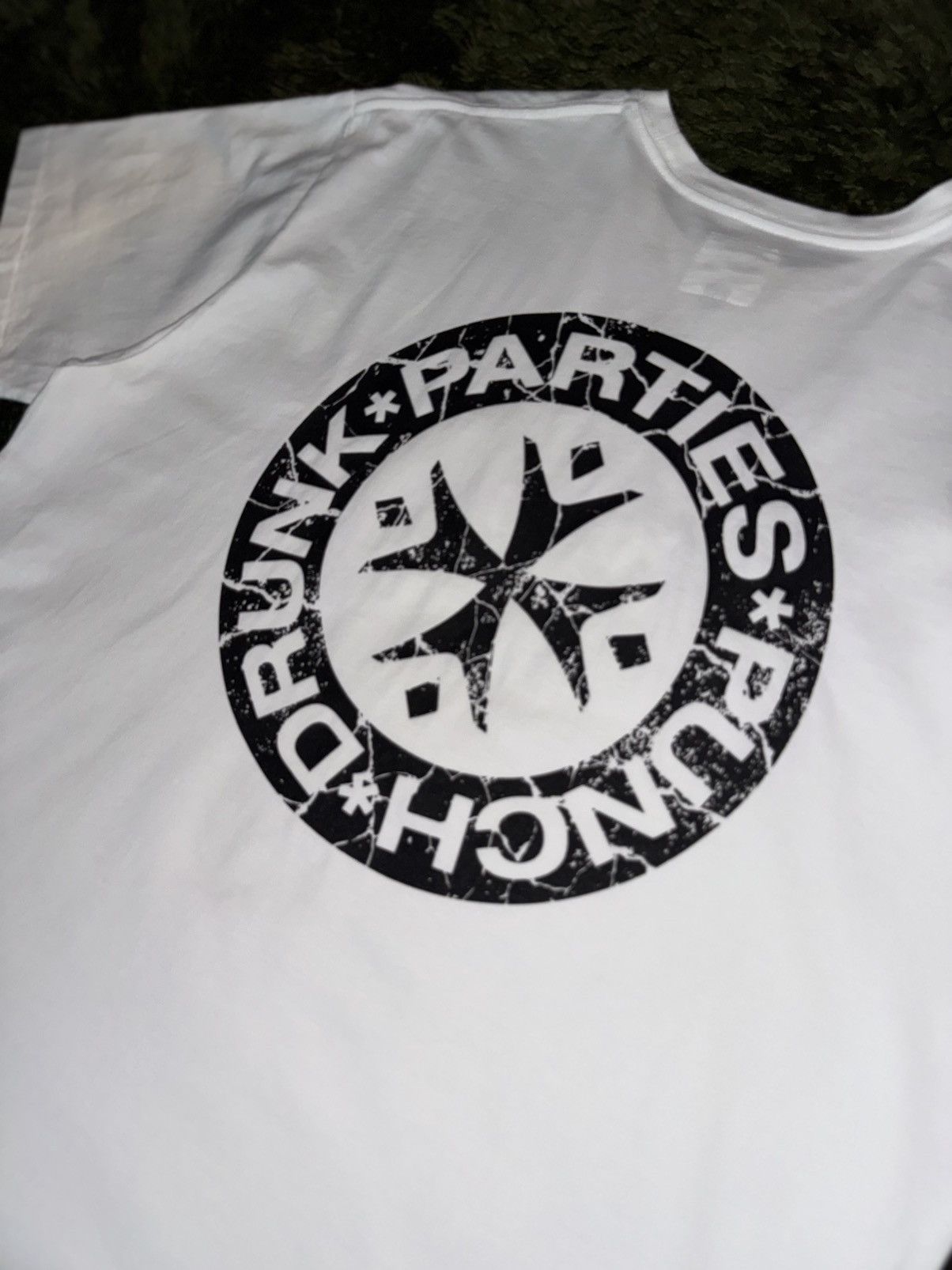Japanese Brand [3] Punch Drunk Parties Single Stitch Logo T-Shirt White Size US XL / EU 56 / 4 - 8 Thumbnail