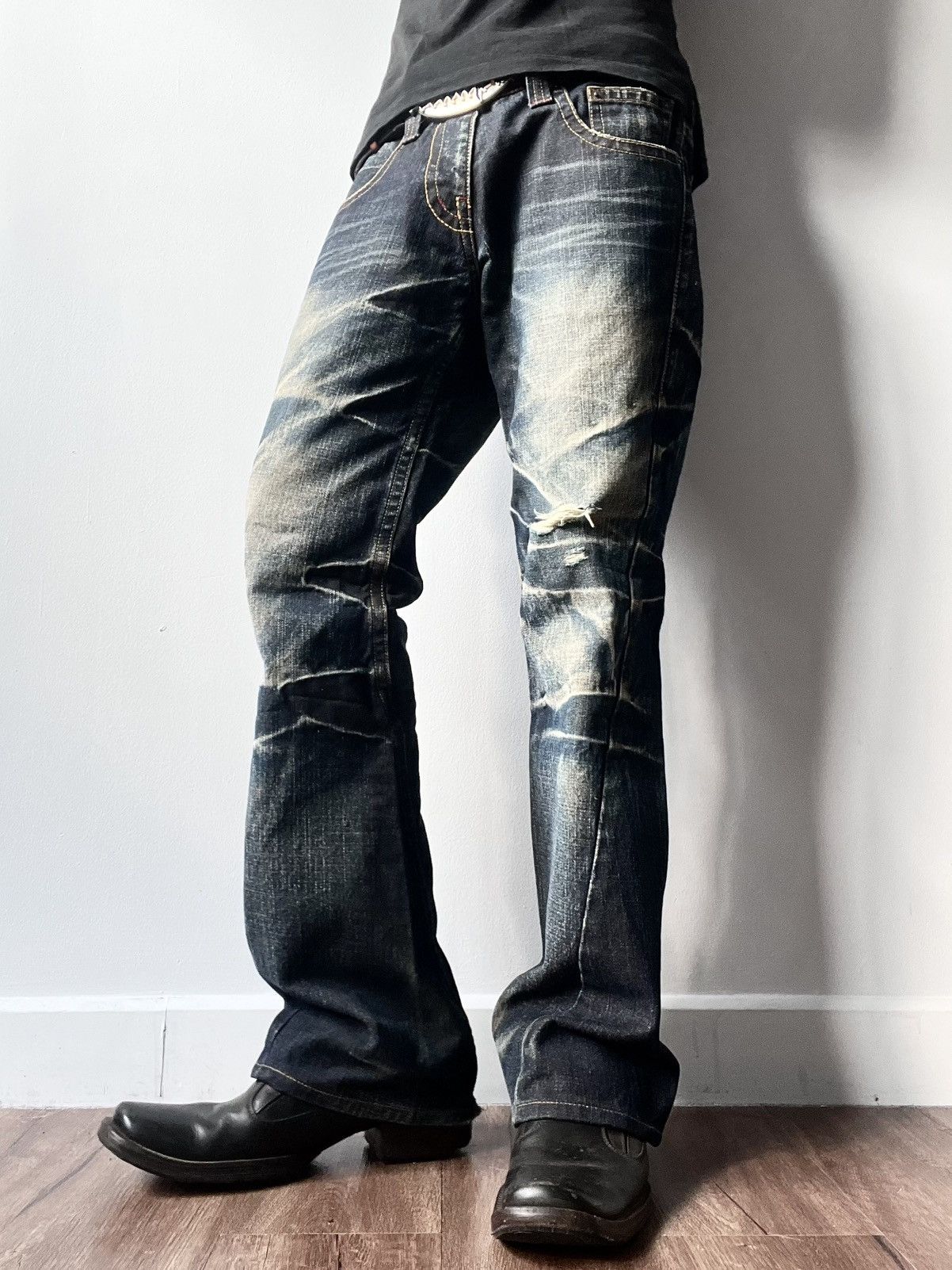 Tornado Mart Tornado Mart Avant-Garde Flared Jeans Size US 30 / EU 46 - 3 Thumbnail