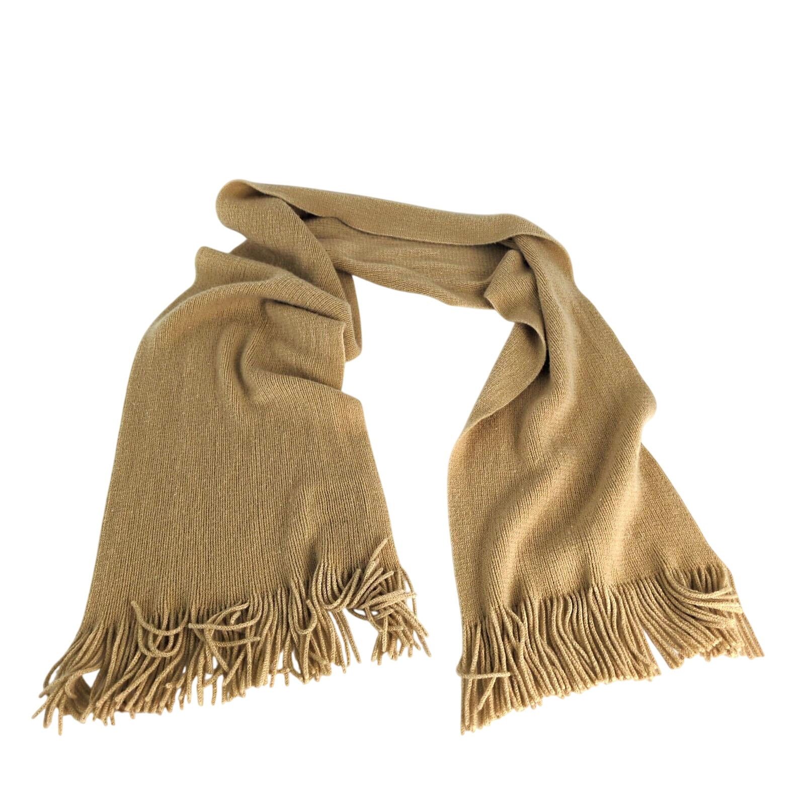 Other Echo Soft Made in Japan Beige Tan Neck Scarf w/ Fringe Size ONE SIZE - 3 Thumbnail
