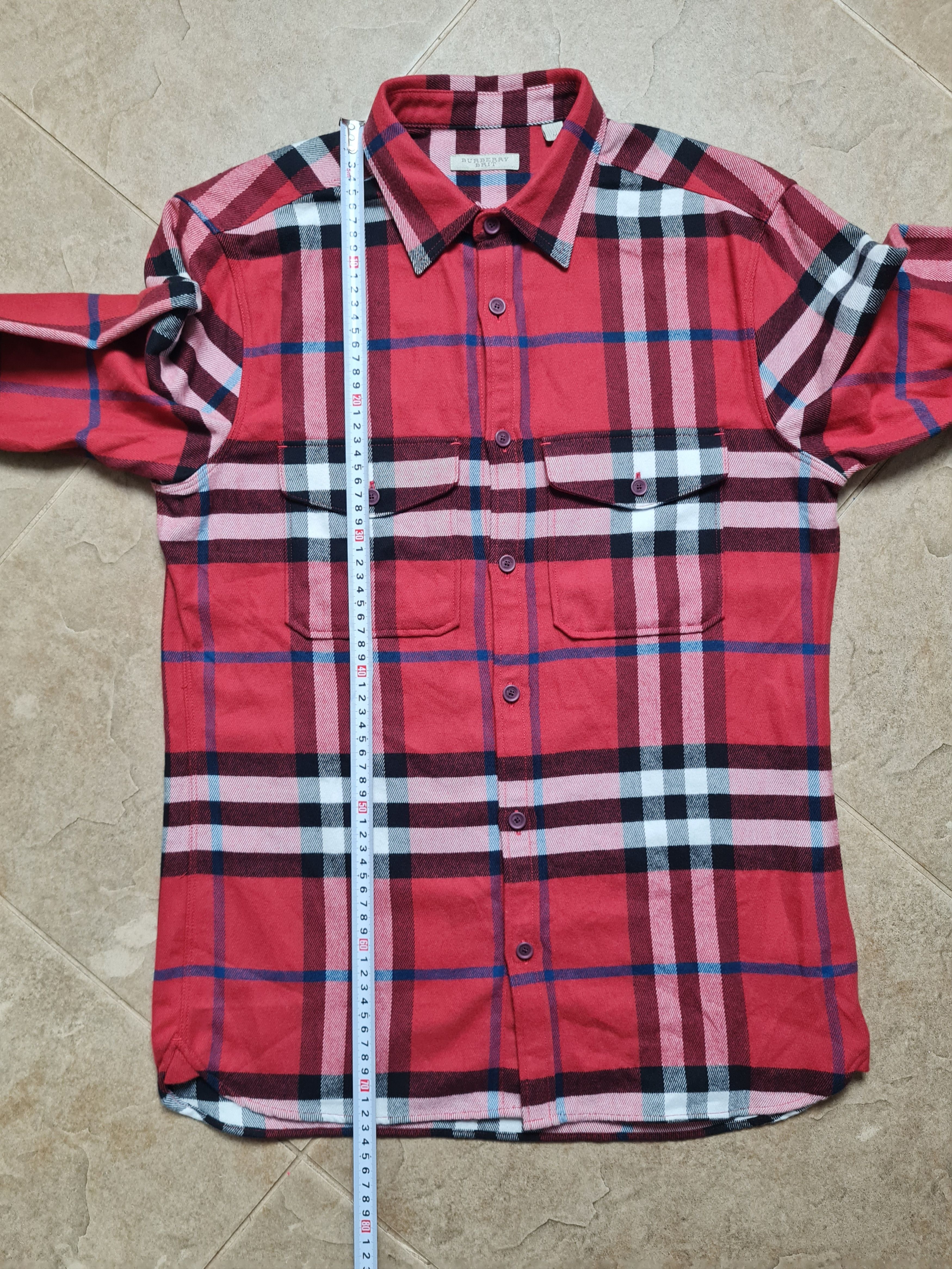 Burberry Burberry Nova Check Flannel Shirt Red Plaid Mens Button Up Size US M / EU 48-50 / 2 - 8 Thumbnail
