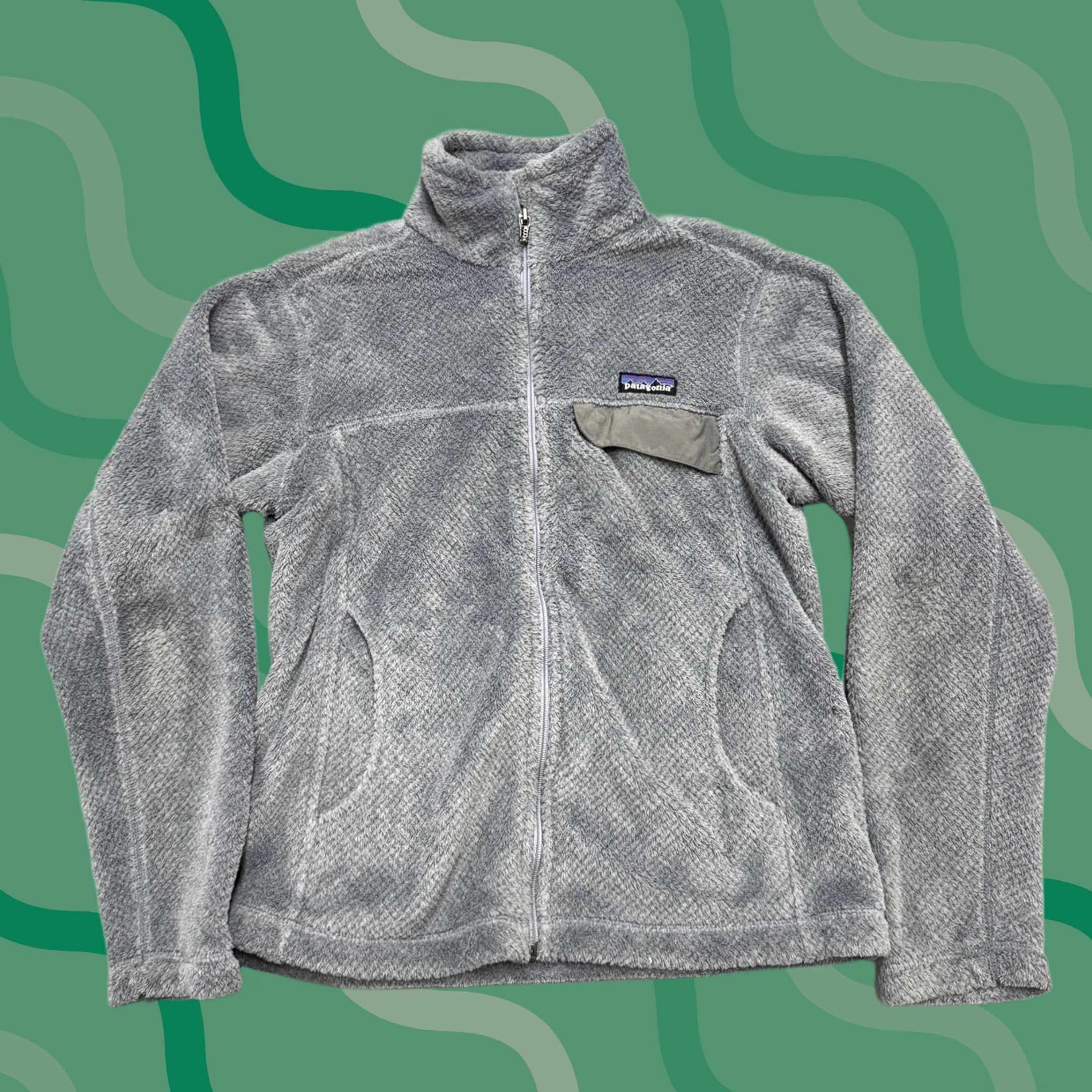 Patagonia Patagonia Jacket Womens Small Gray Full Zip Fleece Cozy Outdoor Thermal Lightweight Pocketed Short Zipper Logo Vintage-style? Size S / US 4 / IT 40 - 1 Thumbnail