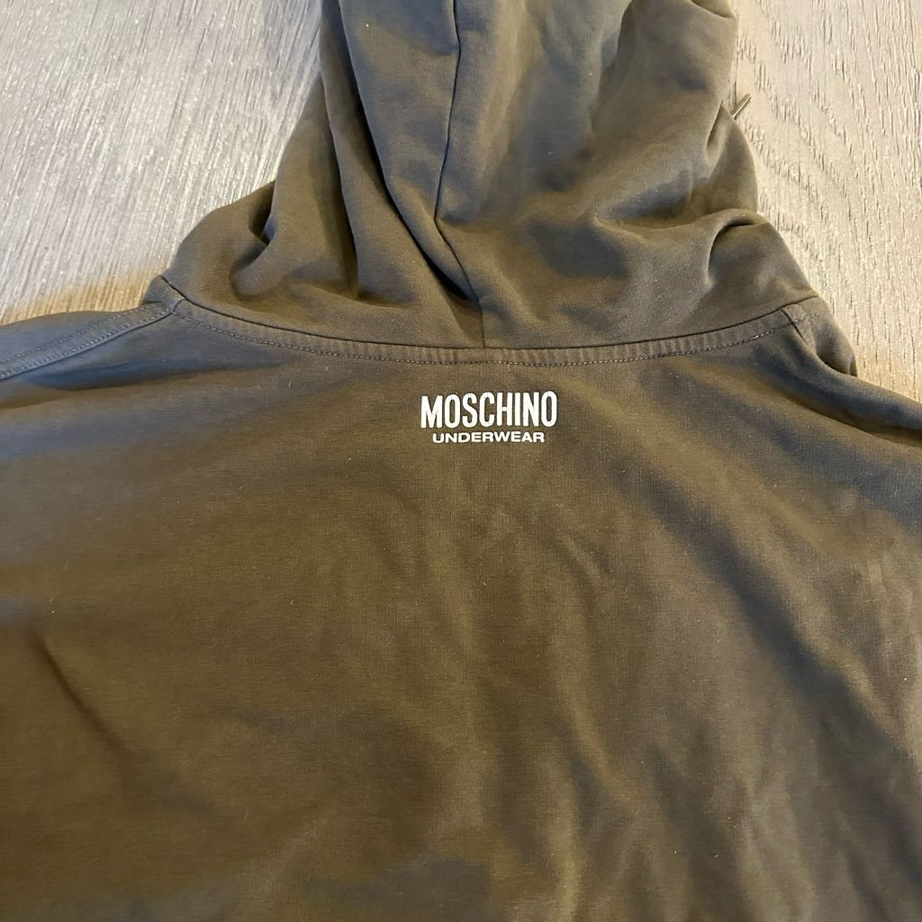 Moschino MOSCHINO Men Khaki Tape Logo Pocket Zip Up Hoody Size US S / EU 44-46 / 1 - 10 Thumbnail