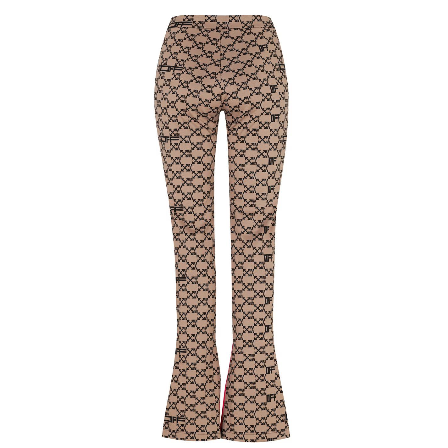 Off-White o1g2r1mq1224 Monogram Split Legging / Trouser Brown Black Size 29" - 2 Thumbnail