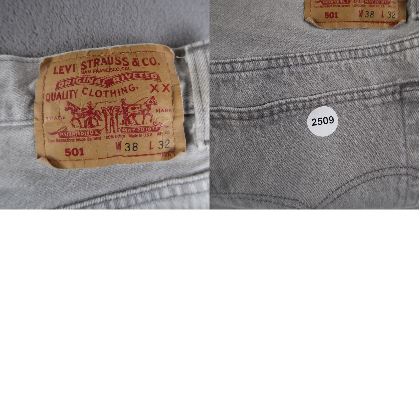Levi's VINTAGE Levi's 501 Jeans Mens Gray 90s 38x32 Straight Denim 5-Pocket USA Size US 38 / EU 54 - 10 Thumbnail