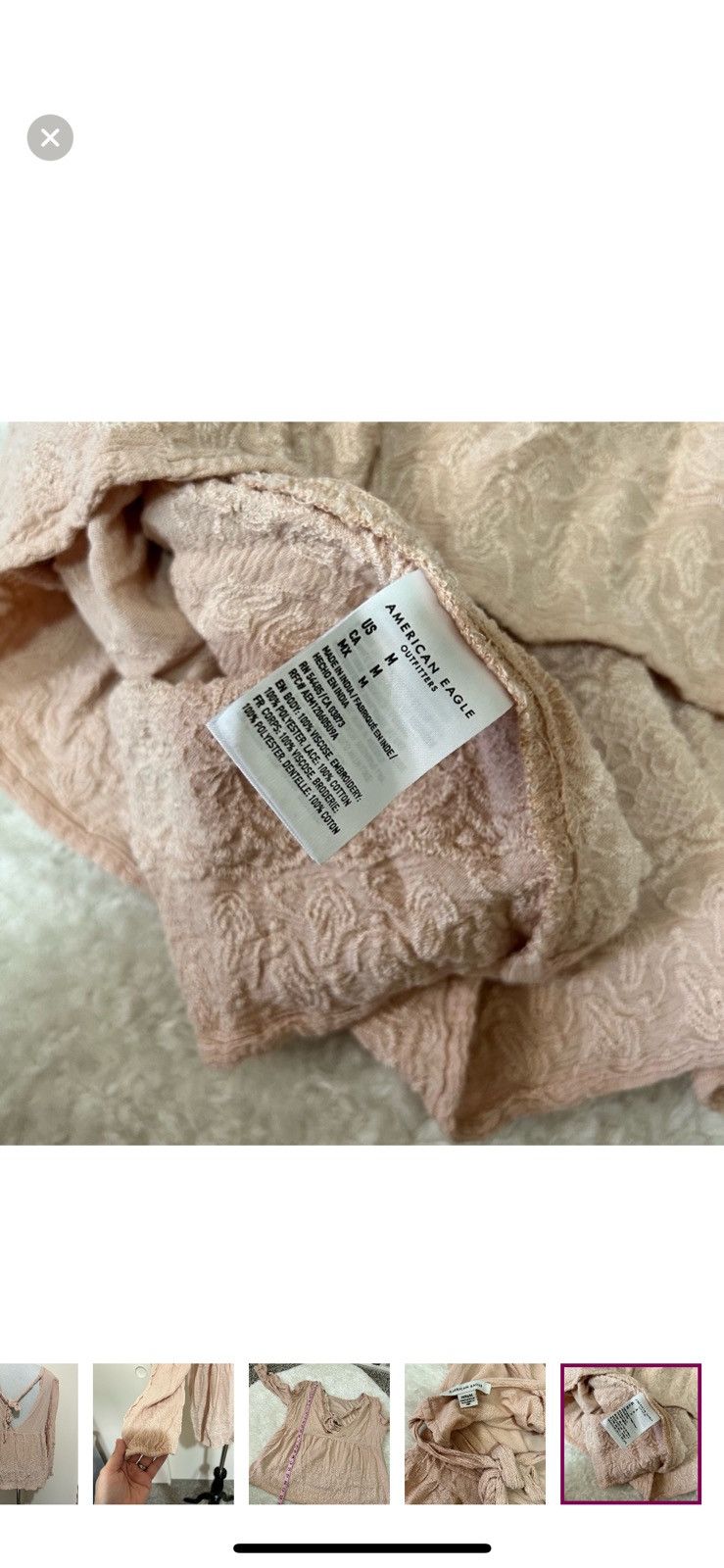 American Eagle Outfitters American eagle outfitters medium blush pink peasant blouse Size M / US 6-8 / IT 42-44 - 8 Thumbnail