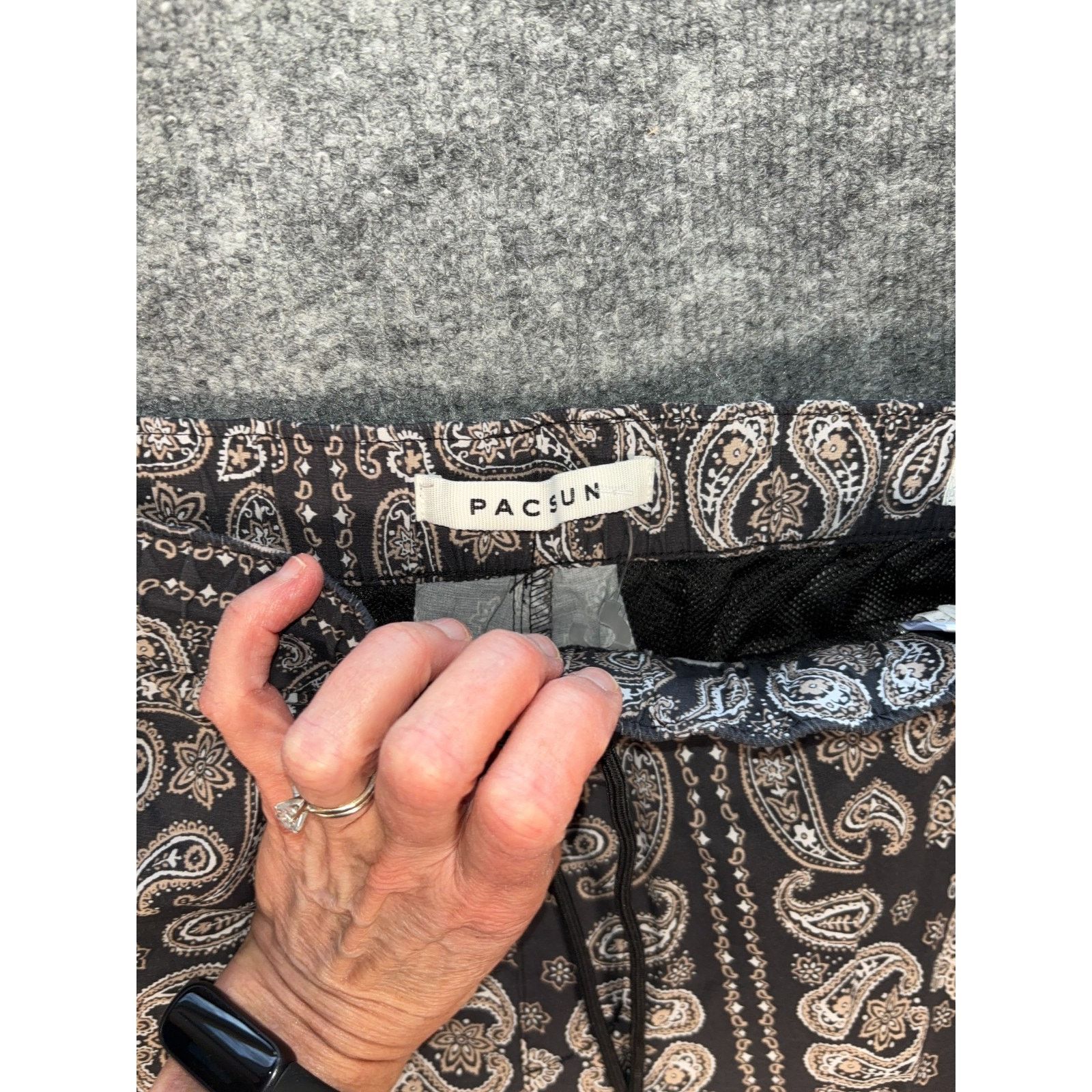 Pacsun PacSun Paisley Womens Joggers Print Black White Small Size 27" / US 4 / IT 40 - 3 Thumbnail