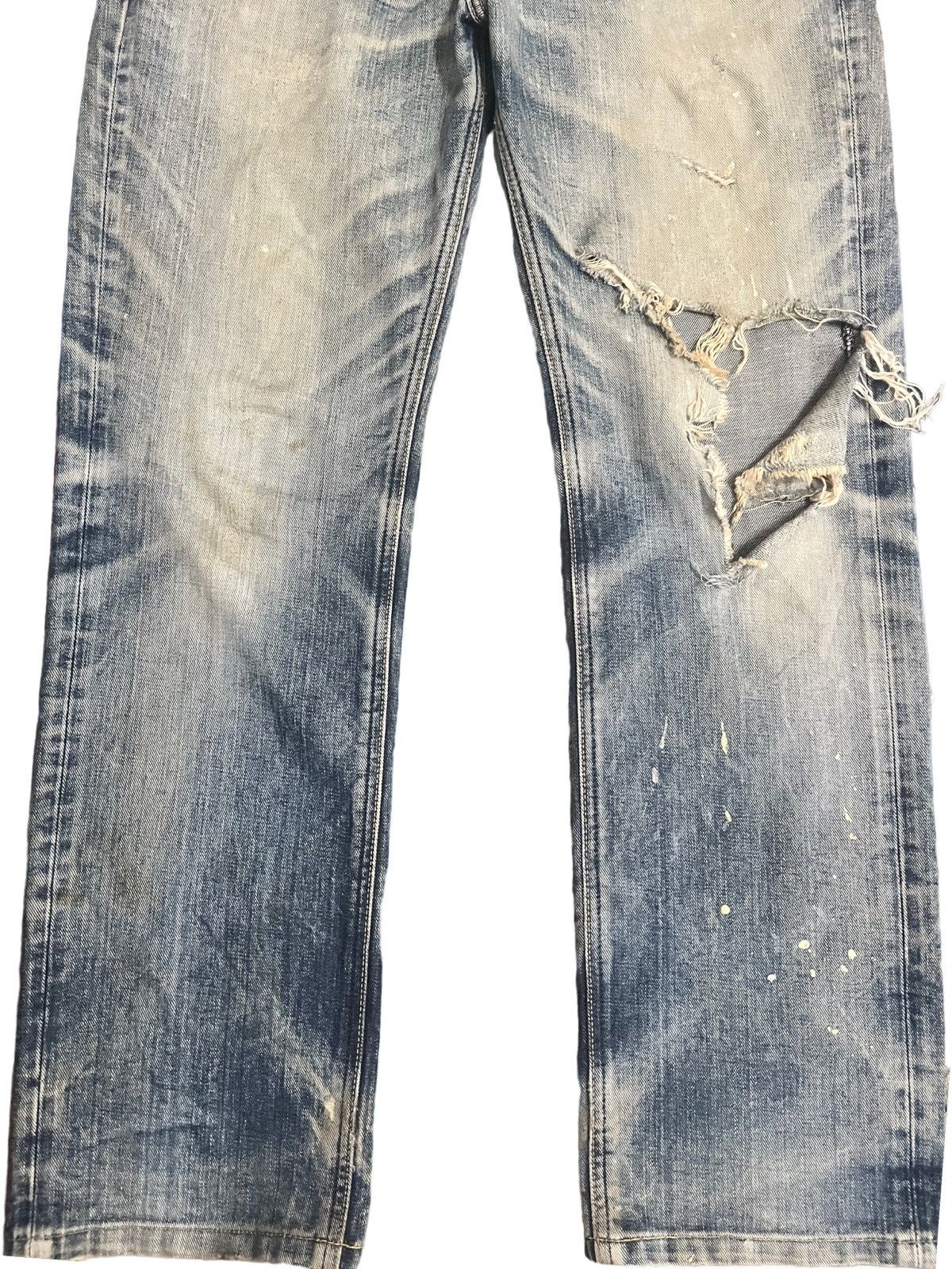 Alife × Lee Lee Rider “Organic” Distress denim Size US 33 - 3 Thumbnail