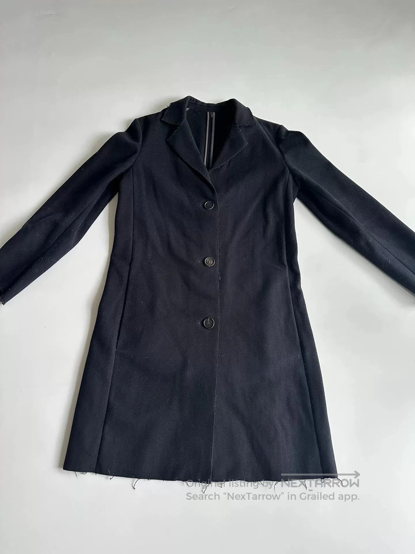 Jil Sander Jil Sander Women's Wool Distressed Coat. Size XXS / US 00 / IT 34 - 2 Thumbnail