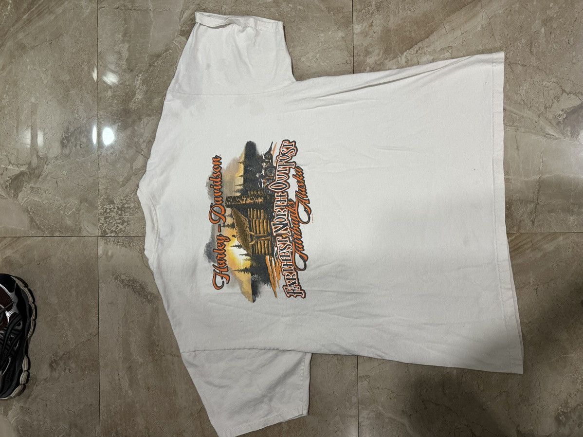Harley Davidson × Vintage 2008 Harley Davidson Fairbanks Alaska Crow T-Shirt Size US XXL / EU 58 / 5 - 7 Thumbnail