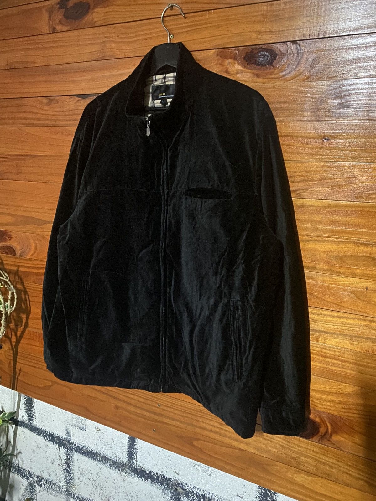 Kansai Yamamoto Vintage SISSY by Kansai Yamamoto Black Velvet Zip Jacket Size US L / EU 52-54 / 3 - 4 Thumbnail