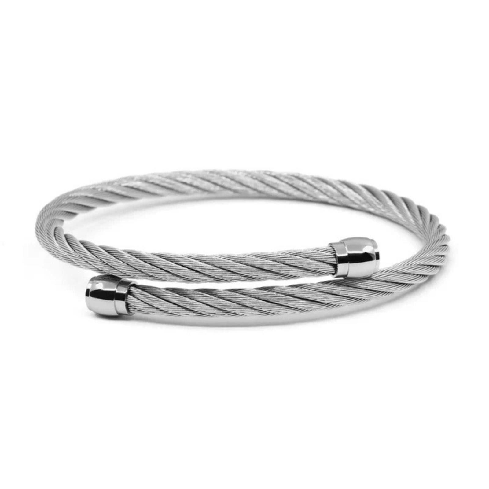 Carrol & Co. CHARRIOL Celtic Two-Tone Cable Bypass Bangle Bracelet Silver Size ONE SIZE - 1 Thumbnail