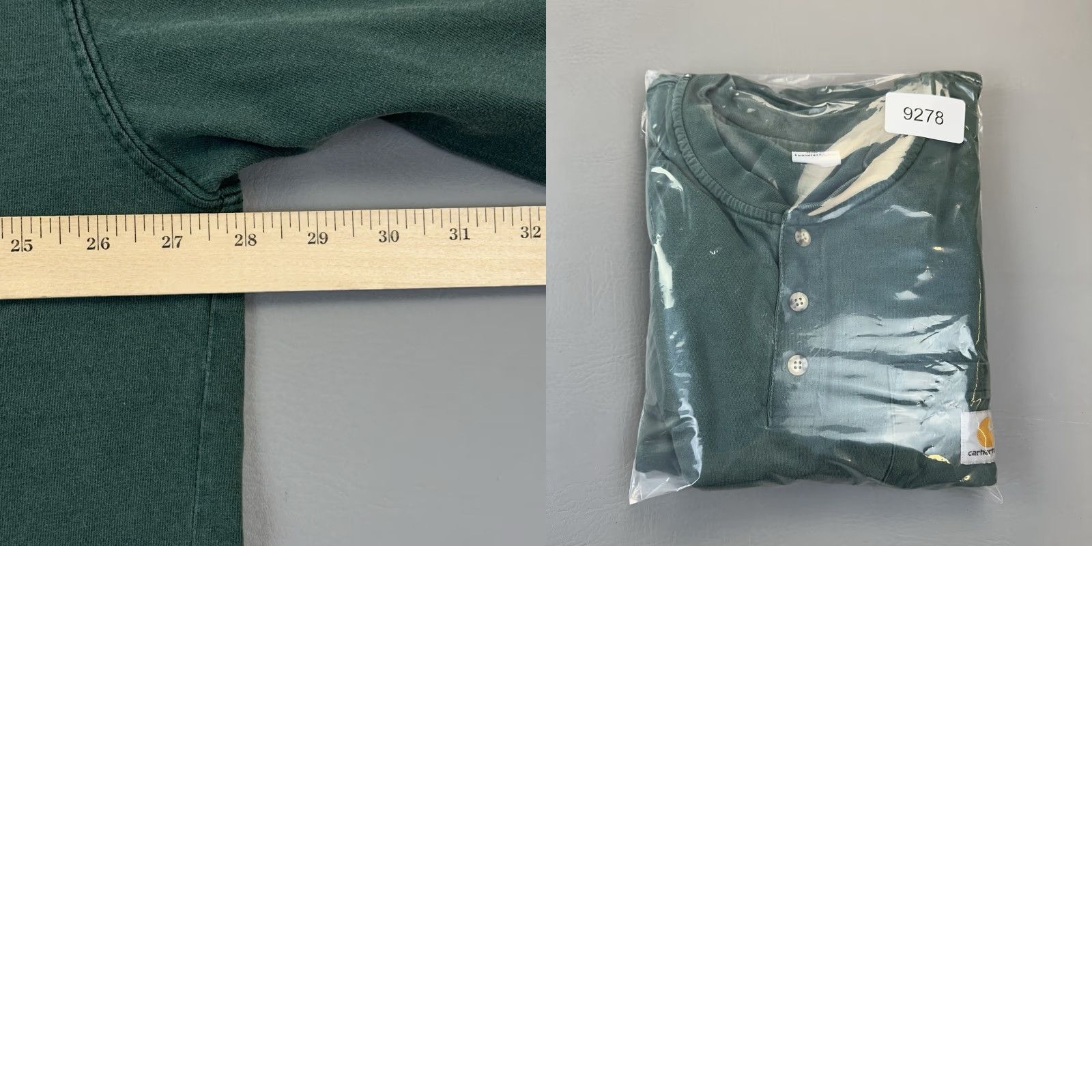 Carhartt Carhartt Mens Shirt 2XL Green Long Sleeve Henley Pocket Tee Work Wear Casual Vintage Size US XXL / EU 58 / 5 - 9 Thumbnail