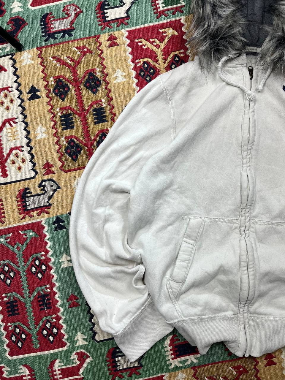 Abercrombie & Fitch × Vintage Vintage Abercrombie Fur Zip Up Y2K Hoodie Size US L / EU 52-54 / 3 - 3 Thumbnail