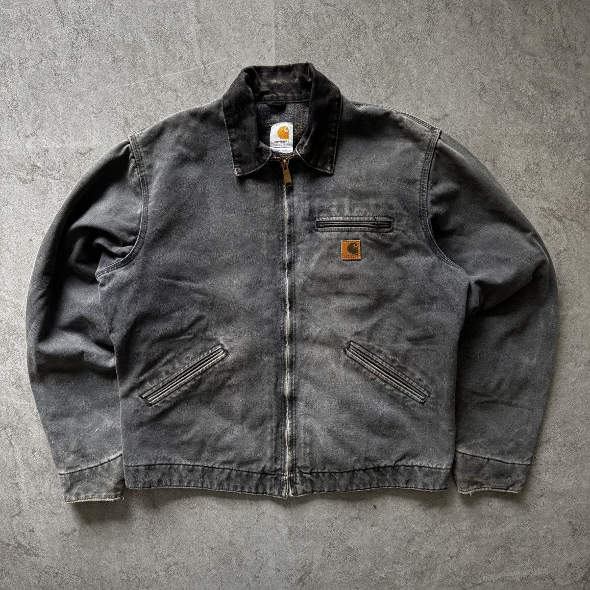 Carhartt × Vintage Vintage faded black/gray PTL Carhartt detroit jacket Size US L / EU 52-54 / 3 - 6 Thumbnail