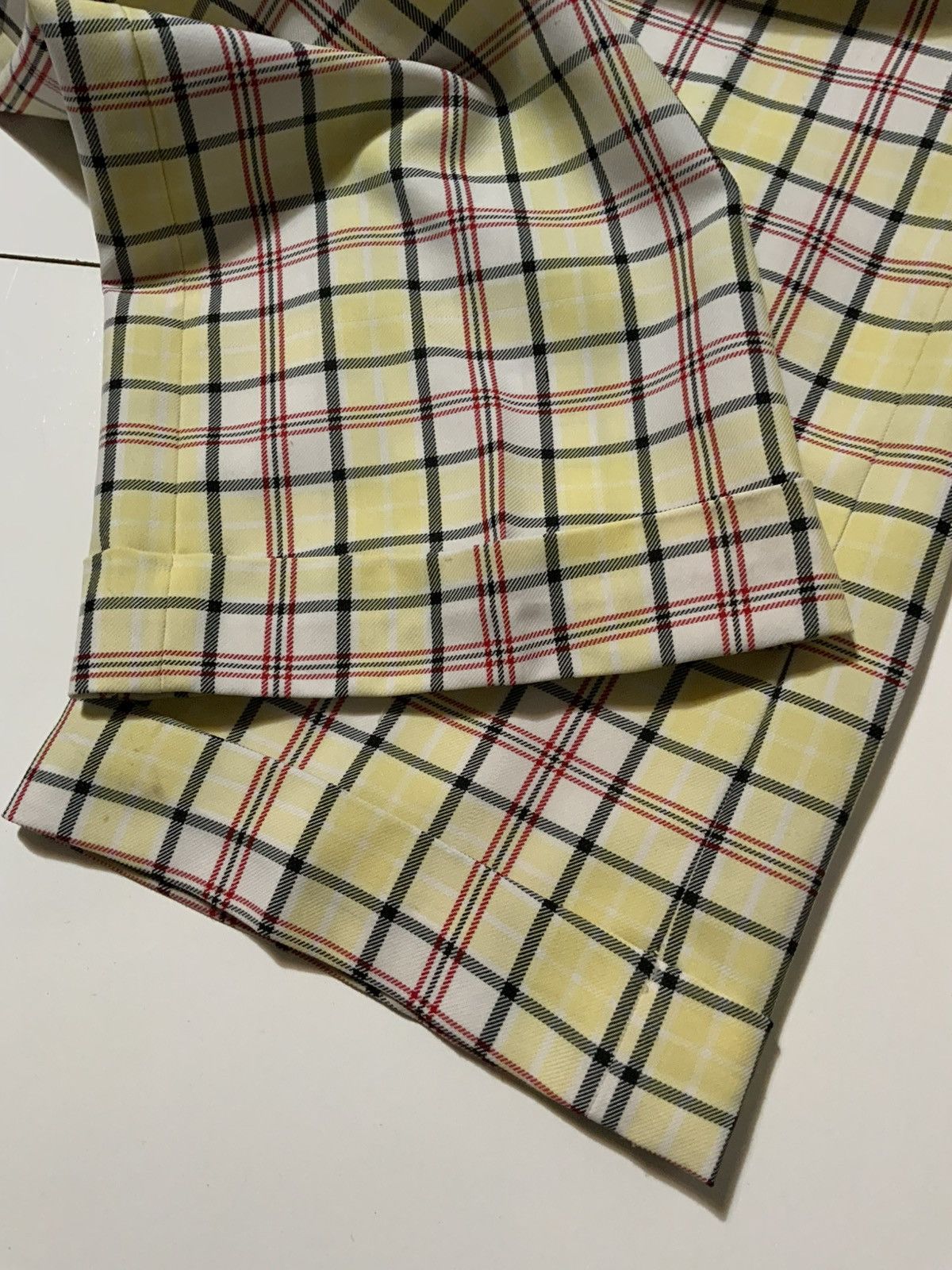 Vintage Vintage 60s 70s Media Plaid Cuffed Disco Mod Wide Leg Pants Size US 38 / EU 54 - 5 Thumbnail