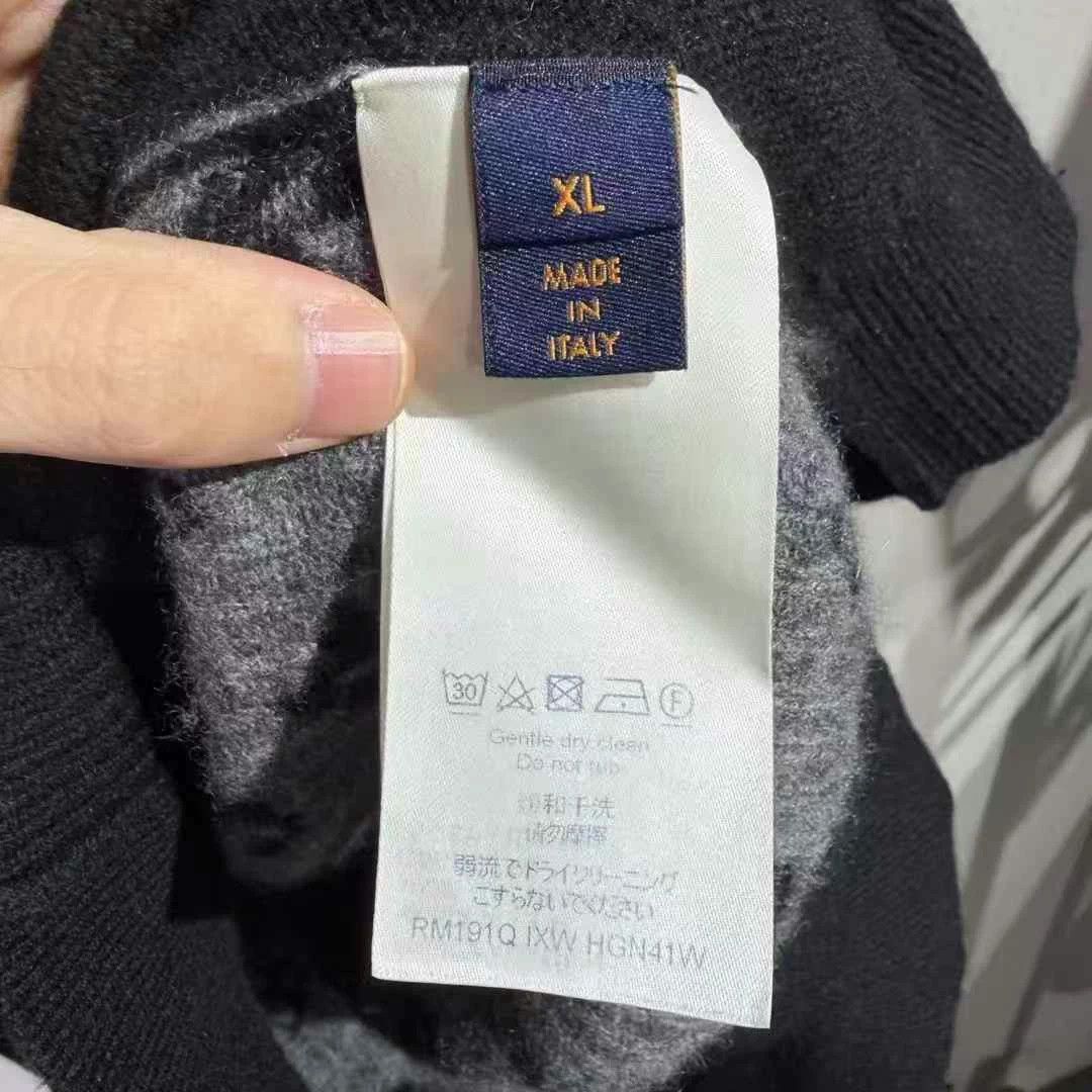 Louis Vuitton Louis Vuitton Grey All-over Print Knit Cashmere Sweater Size US XL / EU 56 / 4 - 3 Thumbnail