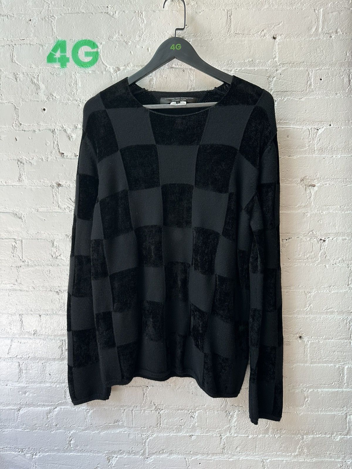 Comme des Garcons COMME DES GARCONS CHECKERED SWEATER Size US L / EU 52-54 / 3 - 1 Thumbnail