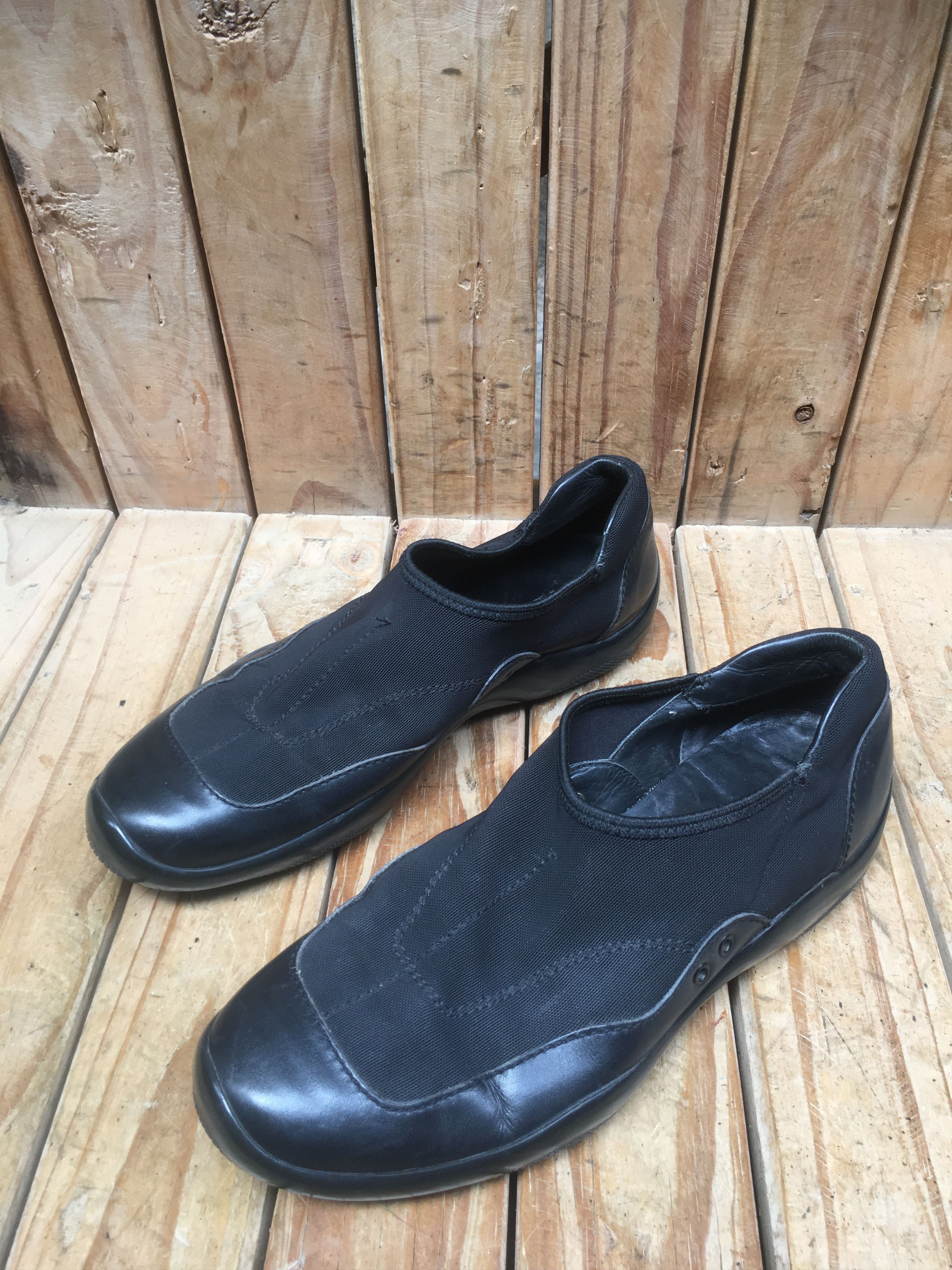 Prada Prada fabric Leather flat shoes EUR 38 Size US 8 / IT 38 - 11 Thumbnail