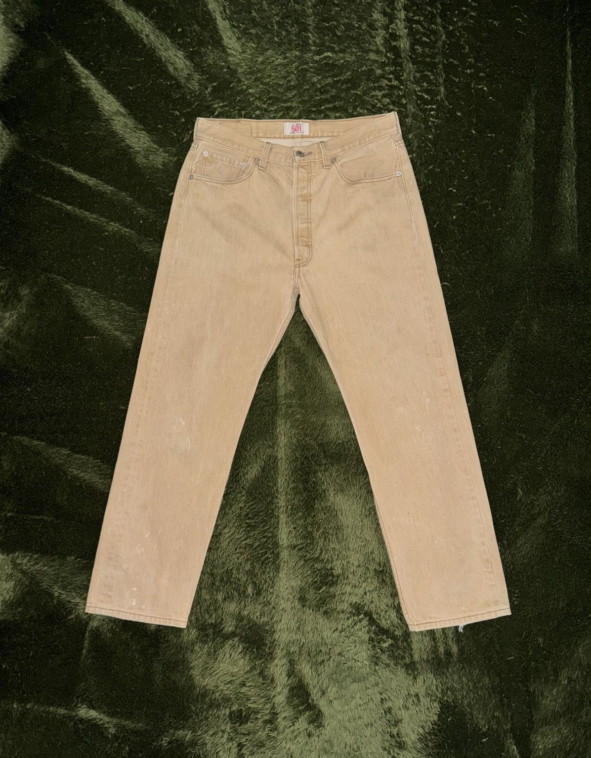 [W34/L32] Levi’s 501 USA Vintage Wash Beige Denim Pants