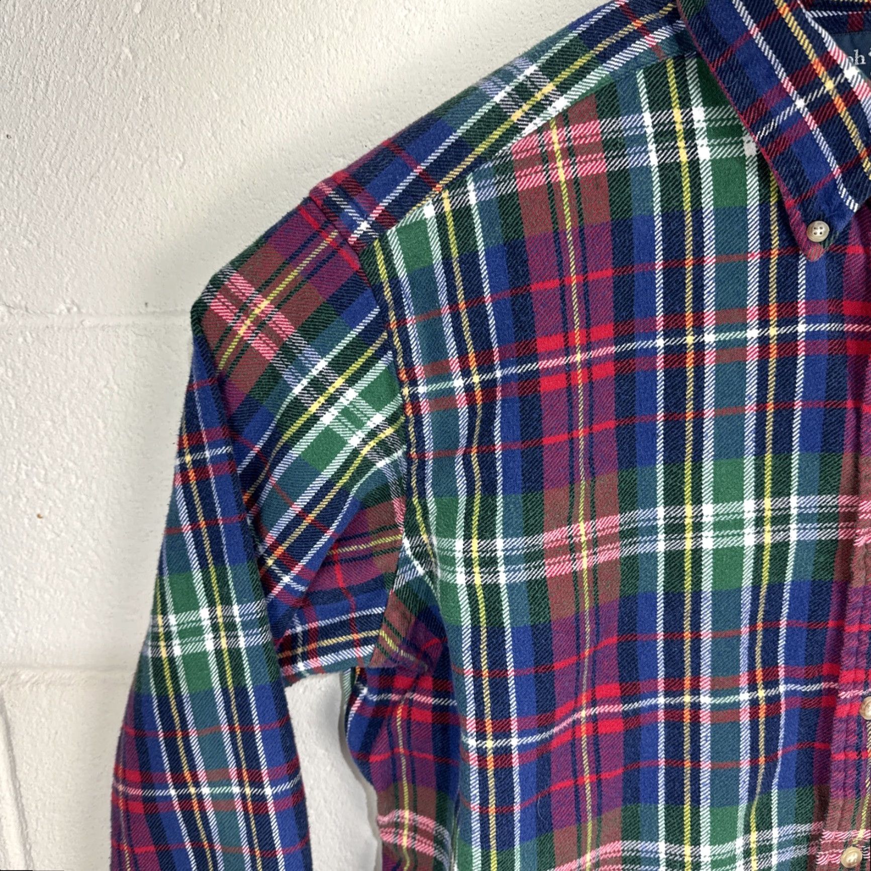 Ralph Lauren Ralph Lauren Classic Fit Plaid Flannel Shirt Men's XL Long Sleeve Red Blue Size US XL / EU 56 / 4 - 4 Thumbnail