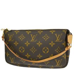 LOUIS VUITTON Monogram Trousse Demi Ronde Cosmetic Pouch M47520 LV Auth  49212