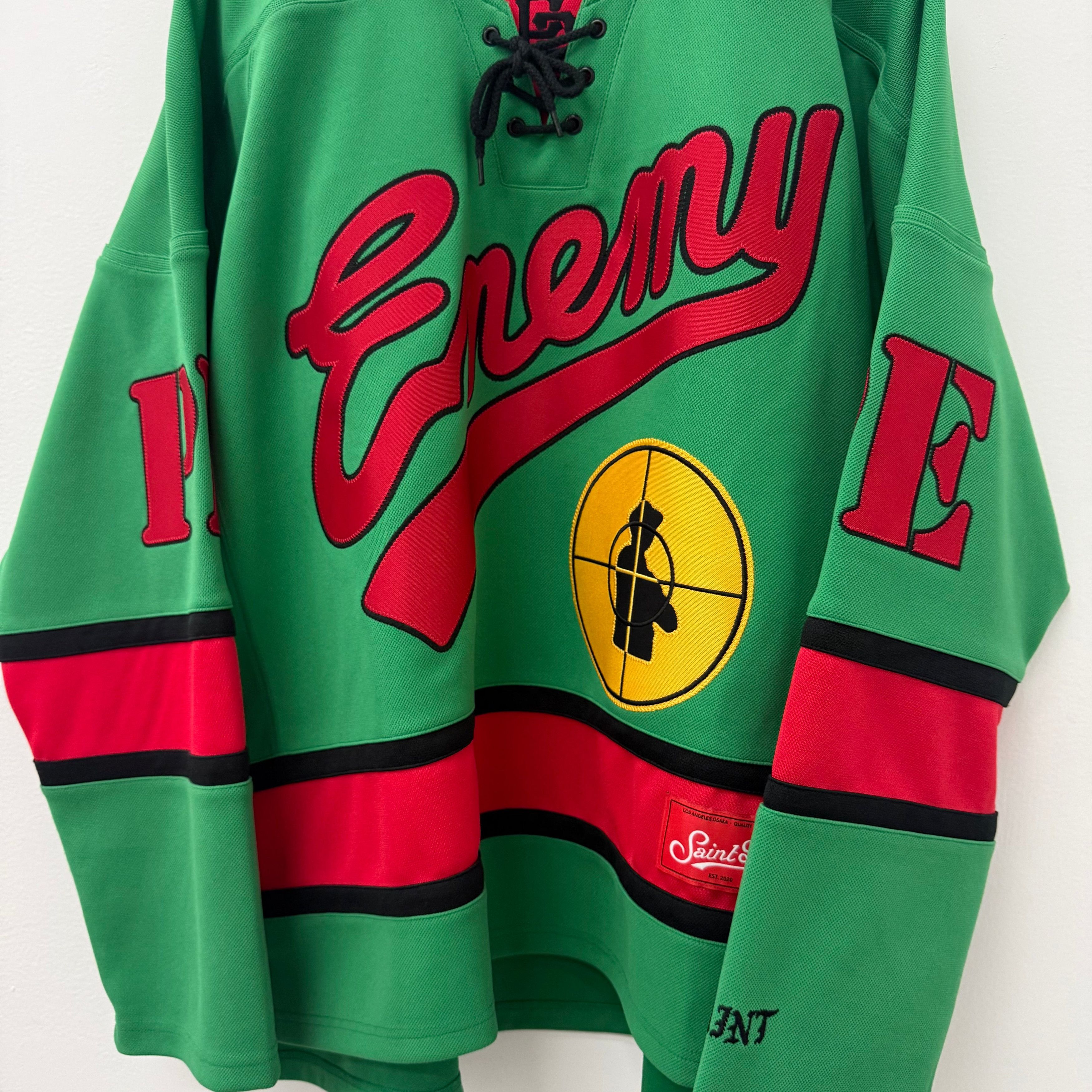 Public Enemy × Saint Michael Saint Michael Mx6 x Public Enemy Green Hockey Jersey Size US XL / EU 56 / 4 - 3 Thumbnail