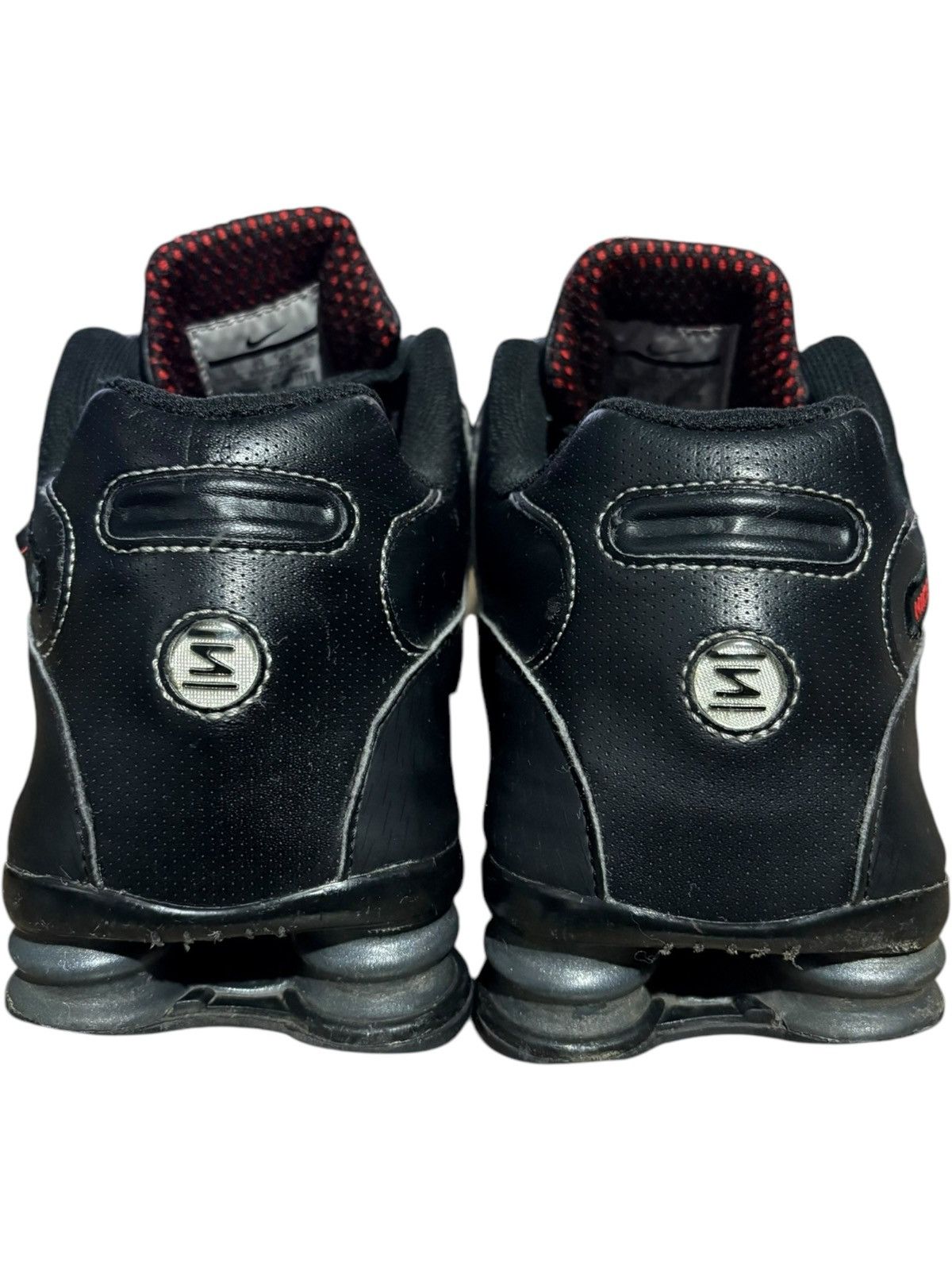 Nike × Vintage 12 Y2k Nike Shox NZ Varsity Red Black Logo runner basketball Size US 12 / EU 45 - 3 Thumbnail