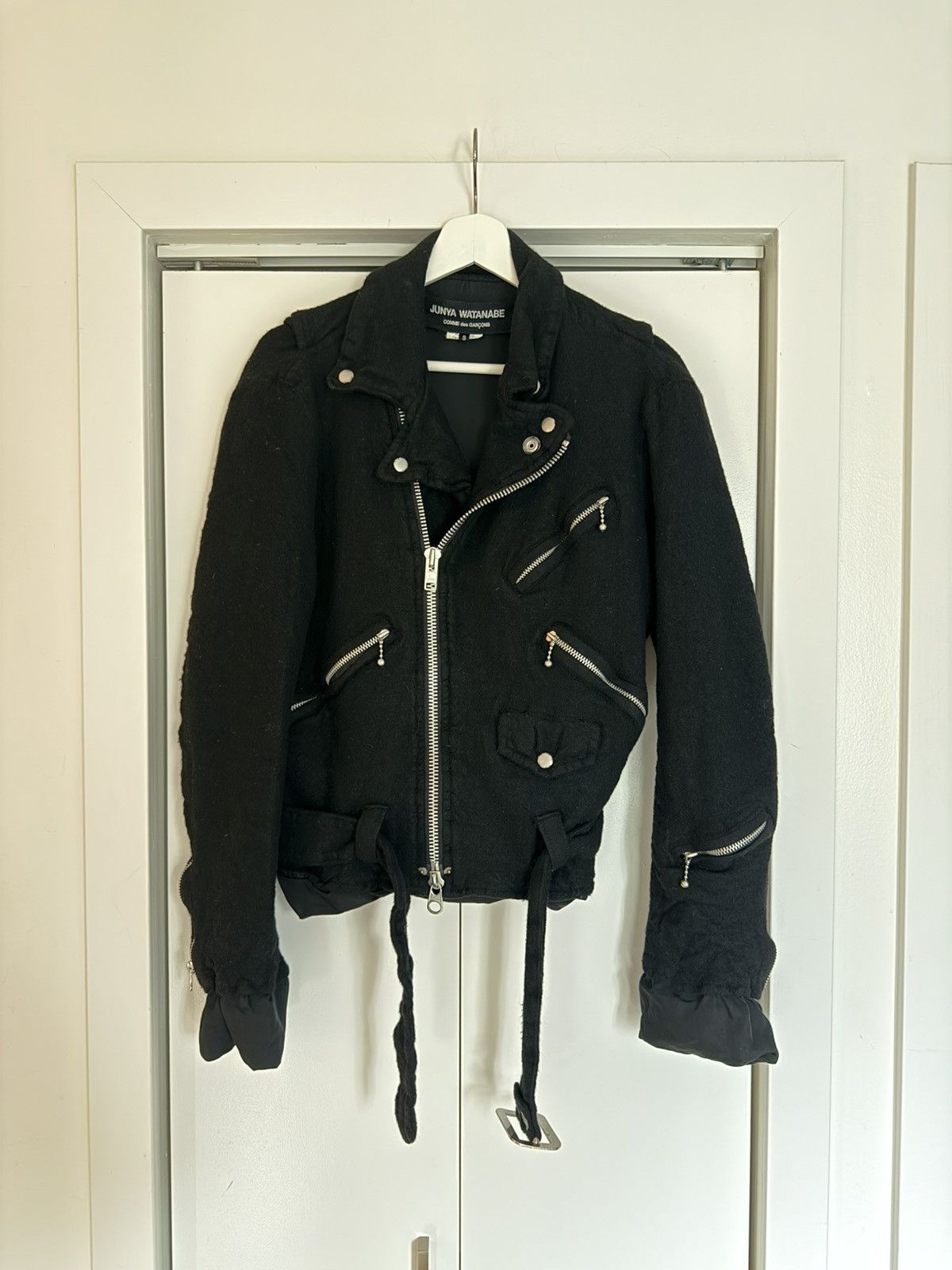 Junya Watanabe fw07 Felted Wool Shrunken Rider Jacket Size US S / EU 44-46 / 1 - 1 Thumbnail