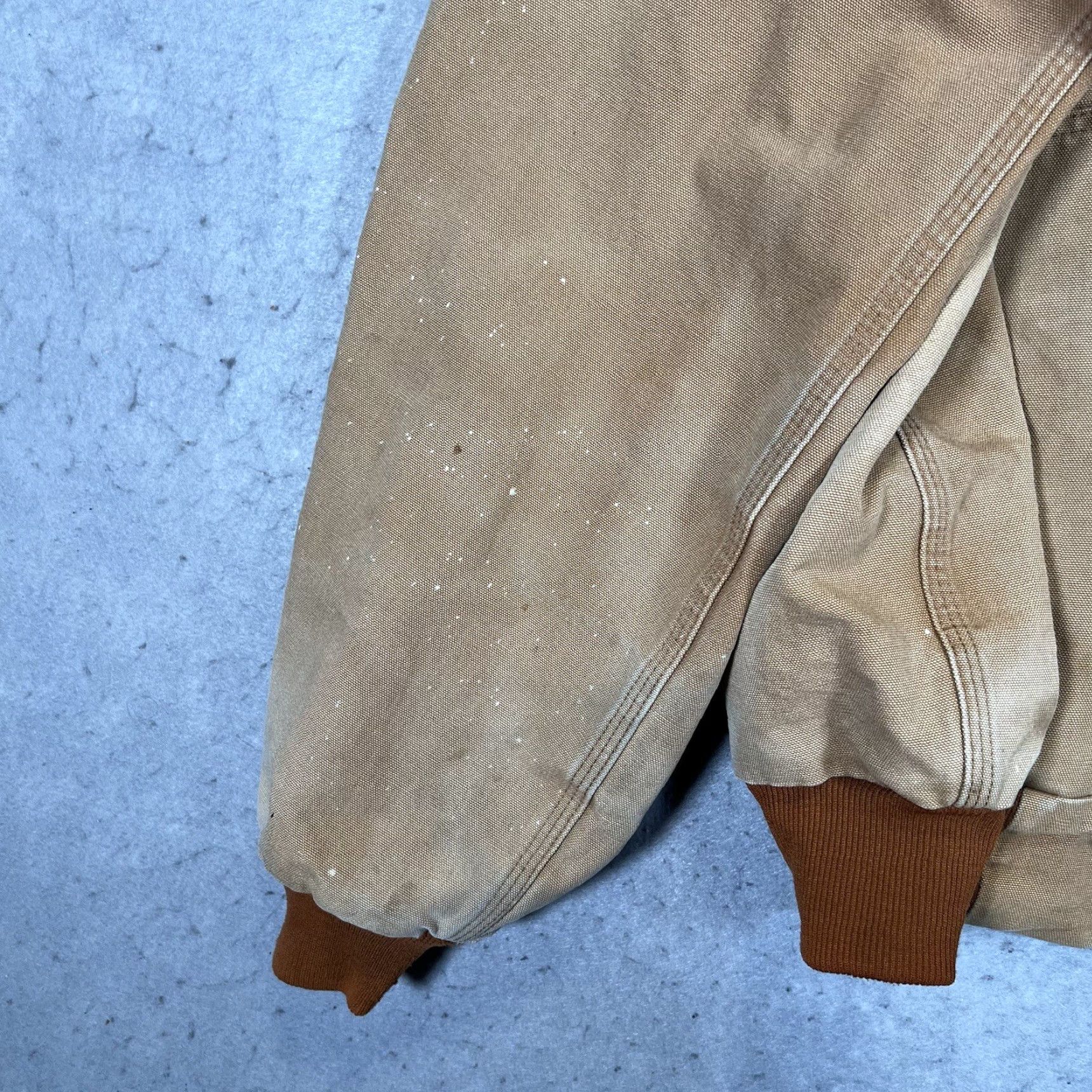 Carhartt VINTAGE Carhartt Full Zip Hooded Jacket Mens XL Beige USA Made Size US XL / EU 56 / 4 - 6 Thumbnail