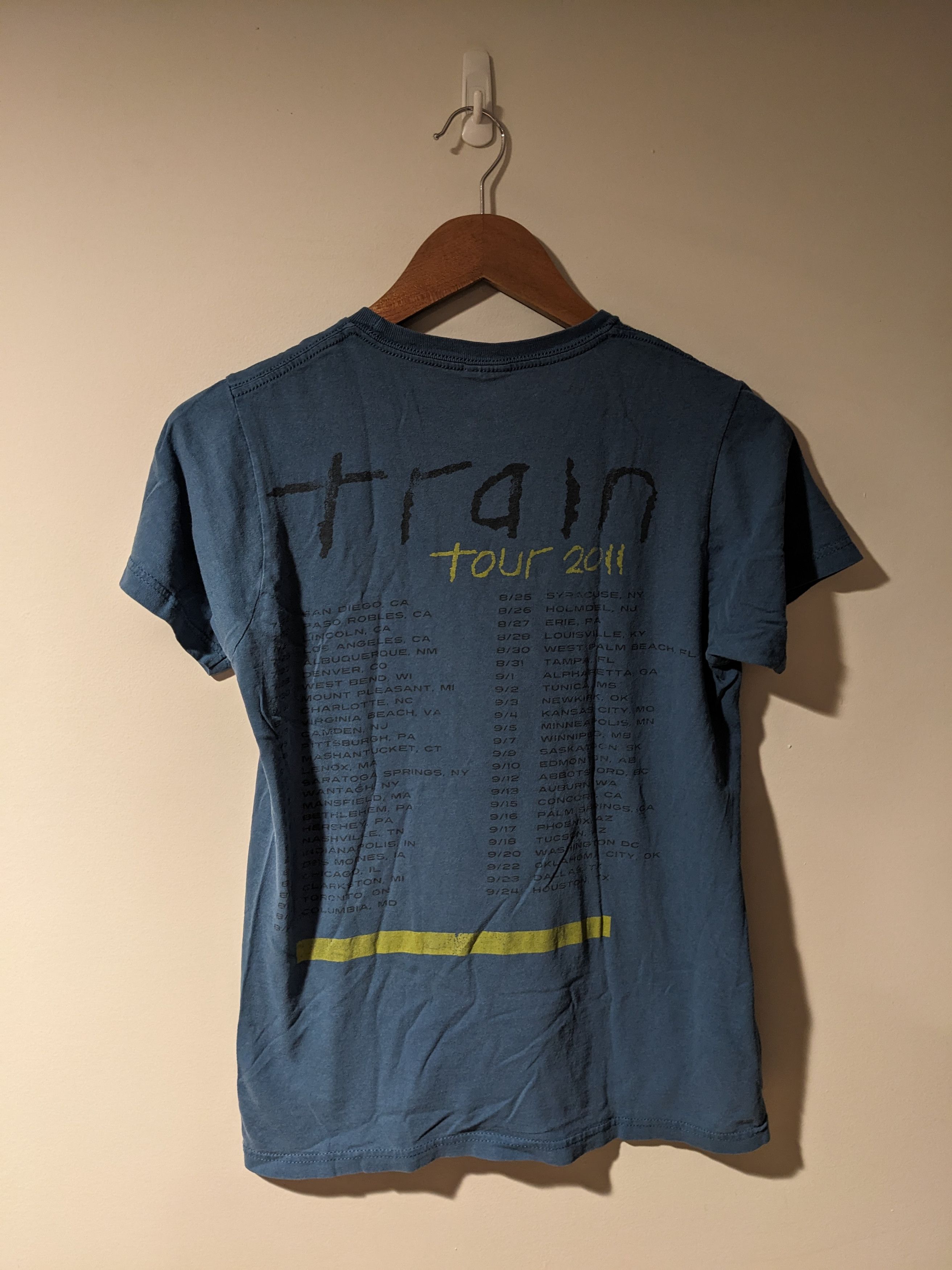 Hot Topic × Vintage Vintage 2011 Train Rock Band Tour Blue Small T-Shirt Size US S / EU 44-46 / 1 - 4 Thumbnail