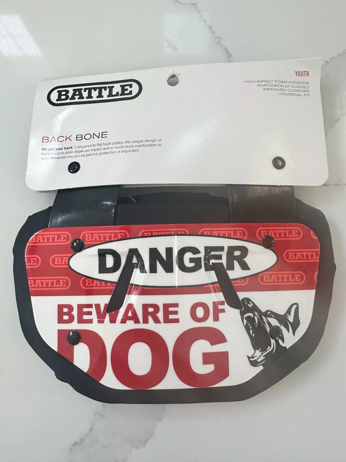 Other Back Bone High Impact "Danger" "Beware of Dog" Football Size ONE SIZE - 1 Thumbnail