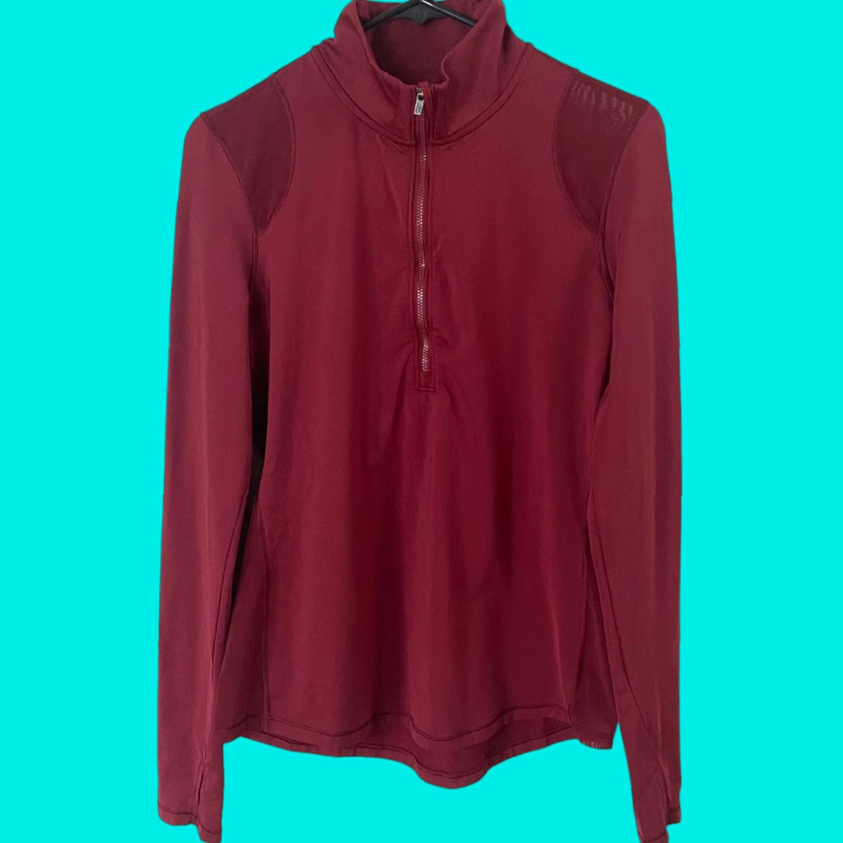 Victoria's Secret Victoria's Secret Sport Pullover Mock-Neck 1/2 Zip Shirt Red Womens S Size S / US 4 / IT 40 - 1 Thumbnail