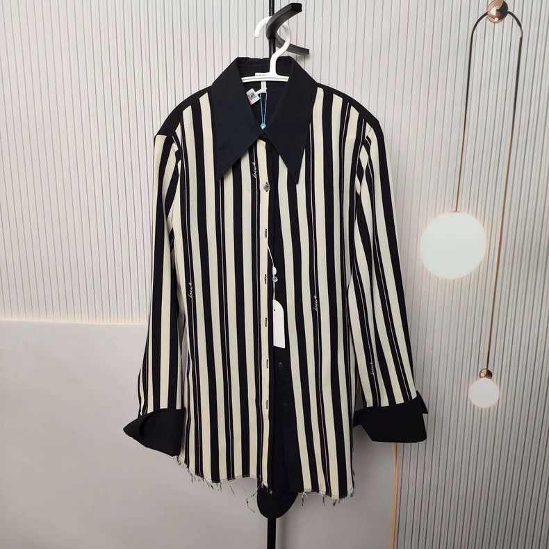 Loewe LOEWE White and black striped shirt Size XS / US 0-2 / IT 36-38 - 1 Thumbnail