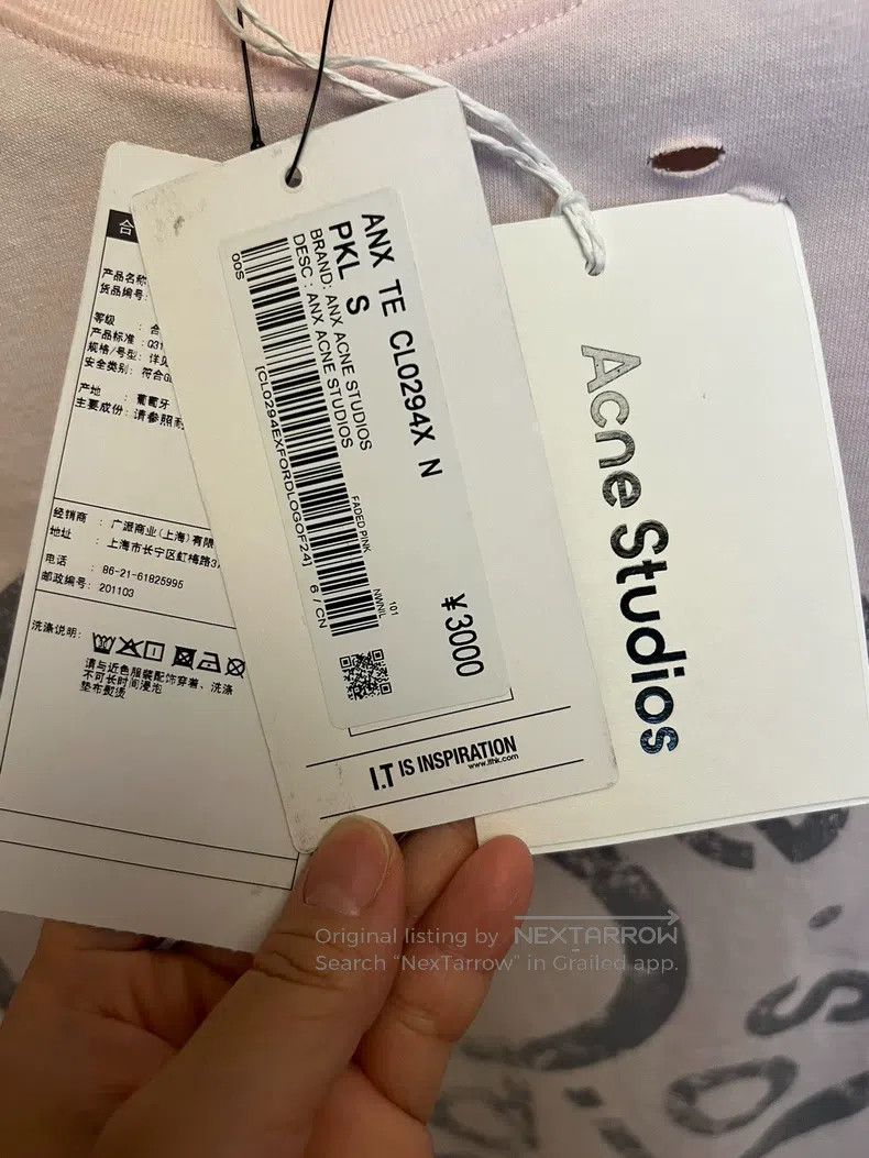 Acne Studios Acne Studios Pink letter print badge distressed men's and Size US S / EU 44-46 / 1 - 9 Thumbnail