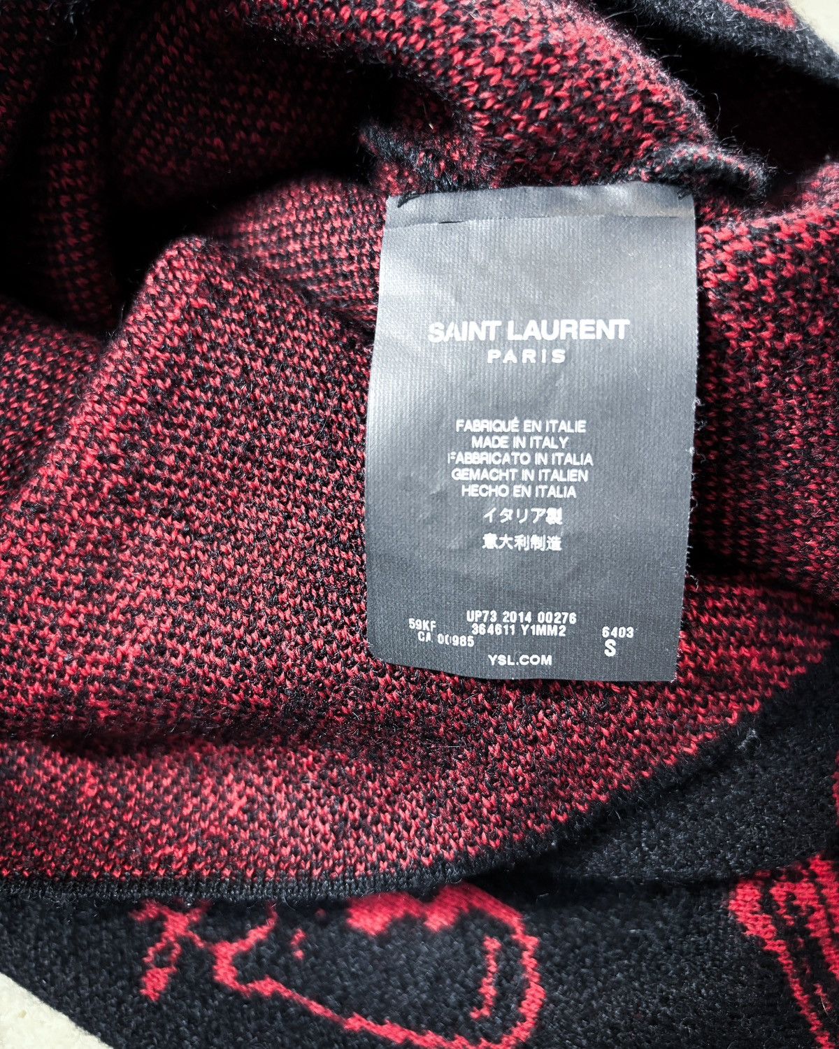 Saint Laurent Paris S/S14 MOHAIR REVOLVER SWEATER BY HEDI SLIMANE Size US S / EU 44-46 / 1 - 3 Thumbnail