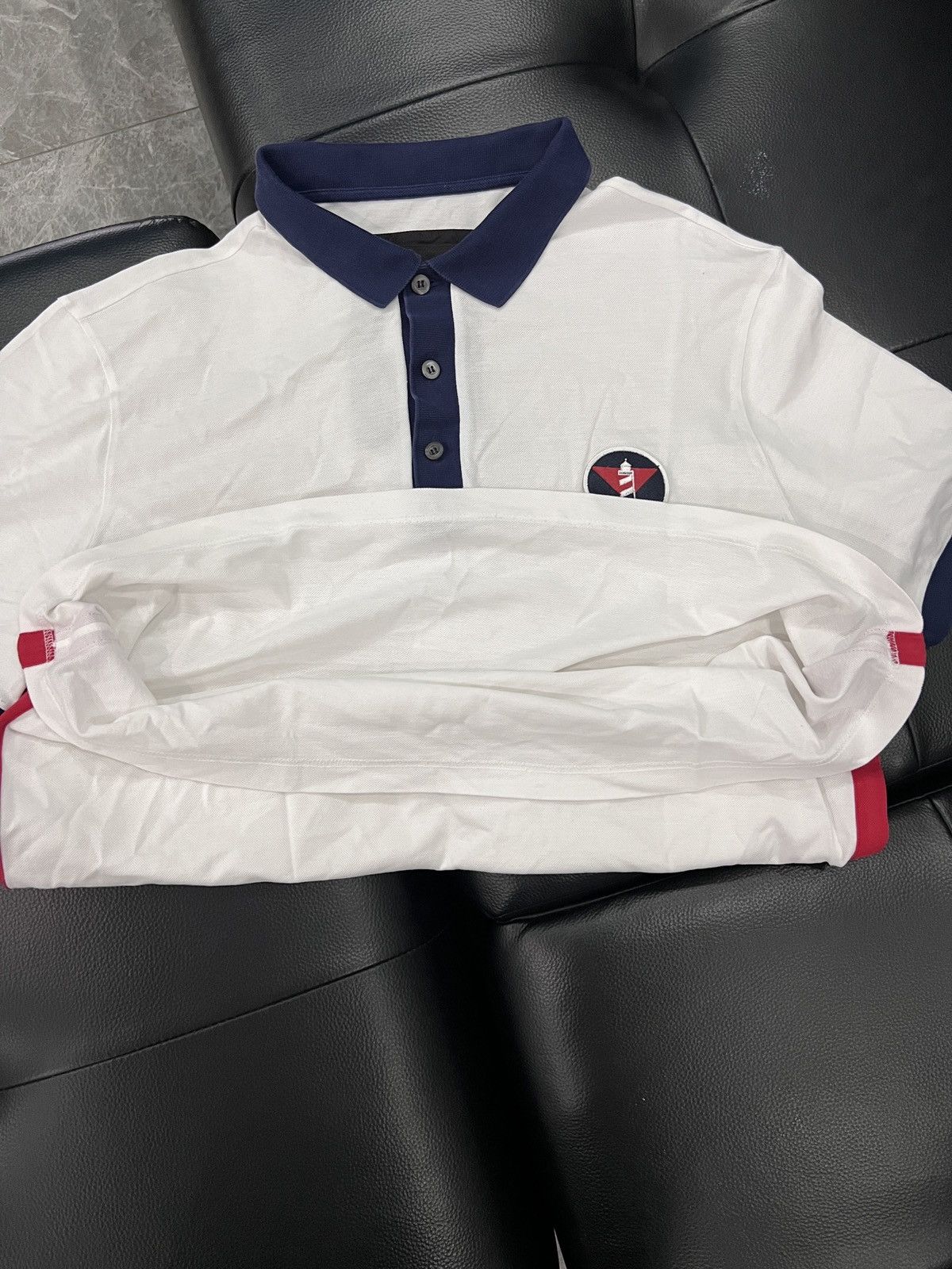 Prada Prada Lighthouse Logo Embroidered Polo Shirt Size US XXL / EU 58 / 5 - 11 Thumbnail