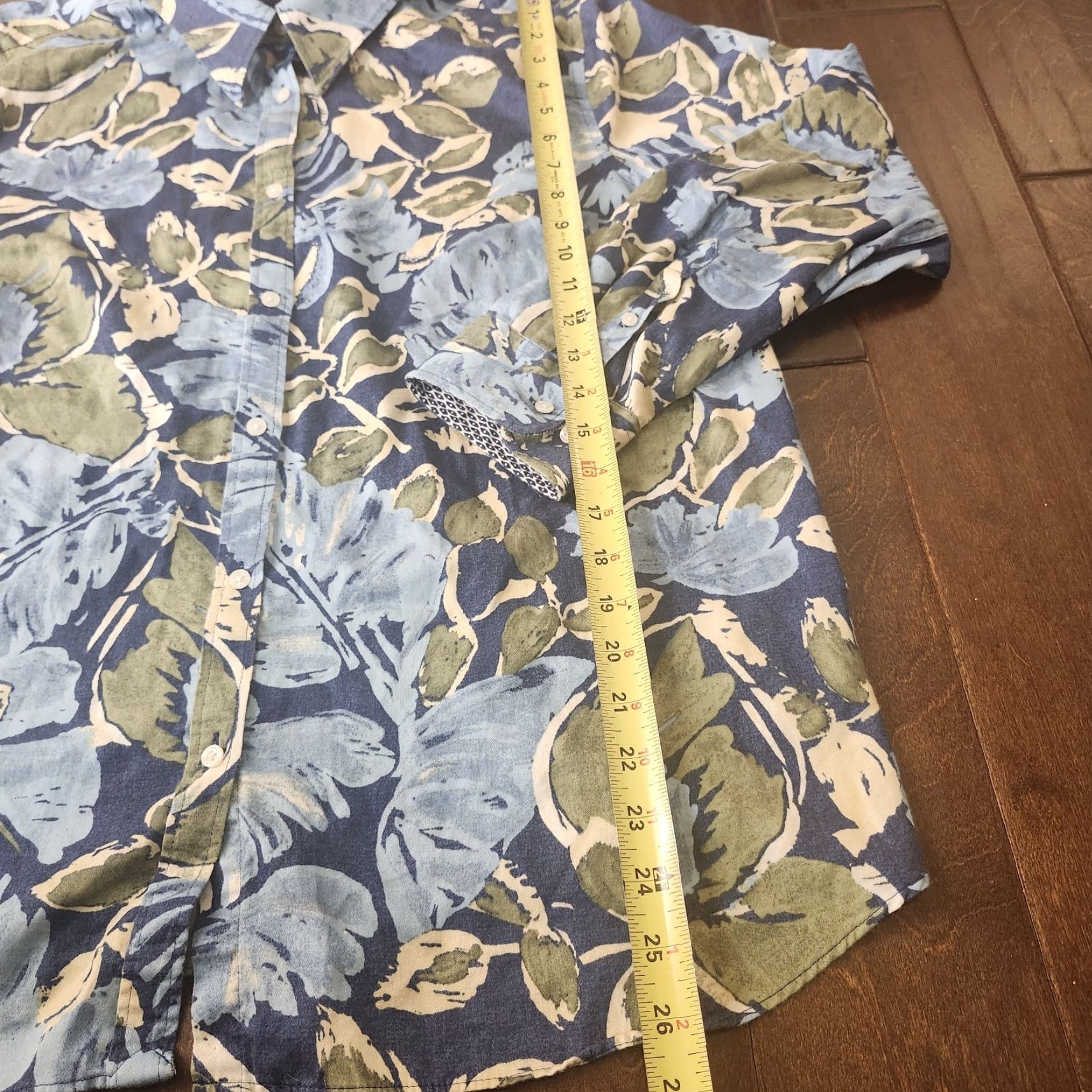 Chaps Chaps Button-Up Shirt Mens 2X Floral Hawaiian Blue Multicolor Casual Shirt 3/4 Sleeve Size US XXL / EU 58 / 5 - 7 Thumbnail