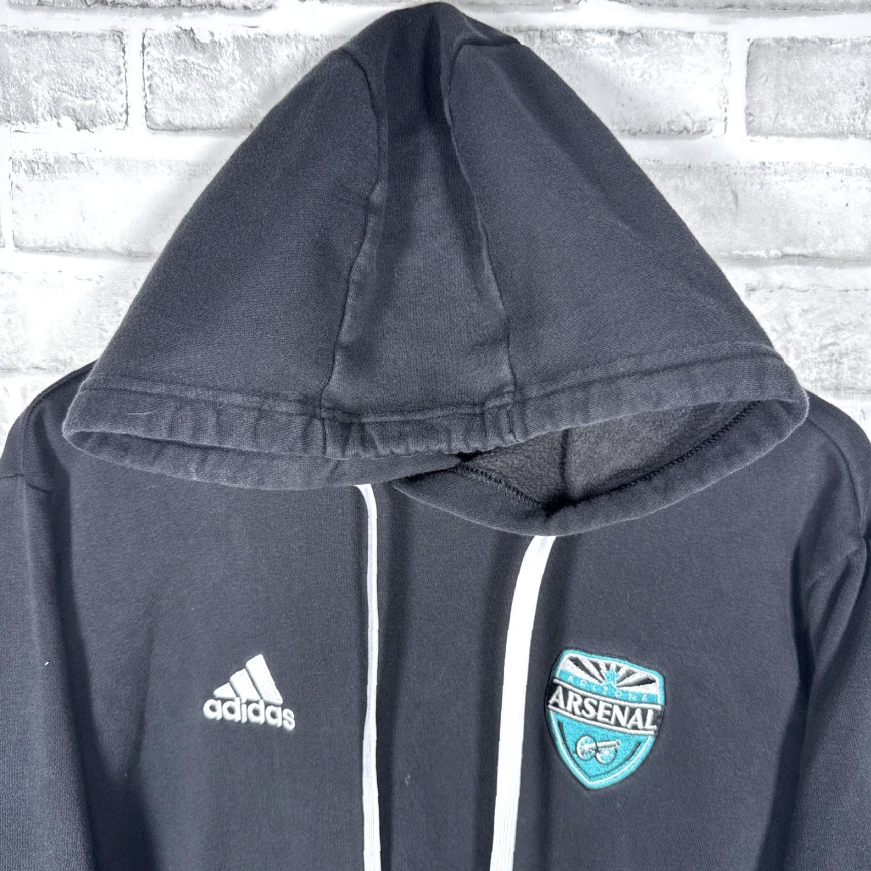 Adidas Adidas Sweatshirt Mens Size M Black Hooded Soccer Arizona Arsenal Size US M / EU 48-50 / 2 - 2 Thumbnail