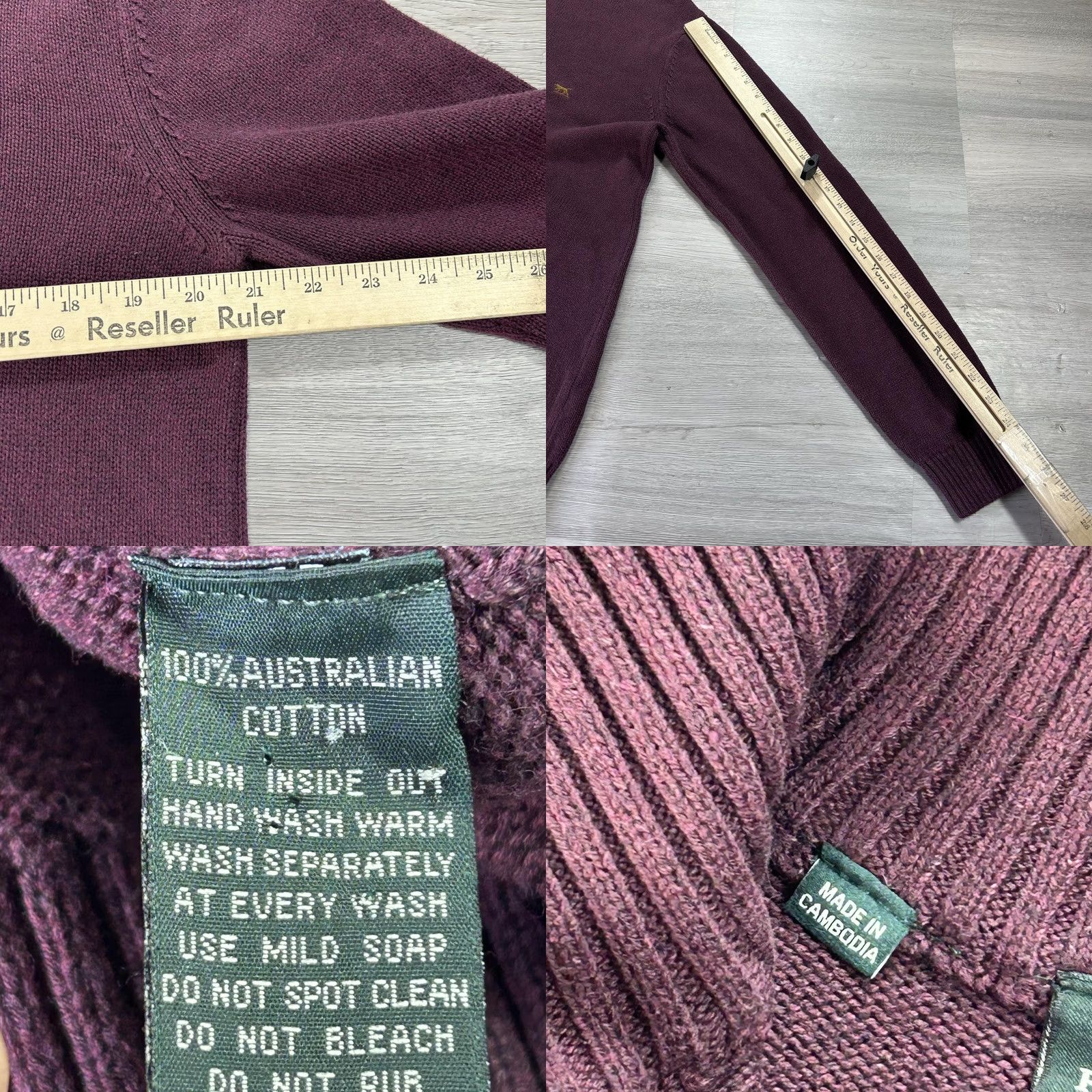 Rodd & Gunn Rodd & Gunn Sweater Mens Small Purple 1/4 Zip Mock Neck Cotton Knit Pullover Size US S / EU 44-46 / 1 - 8 Thumbnail