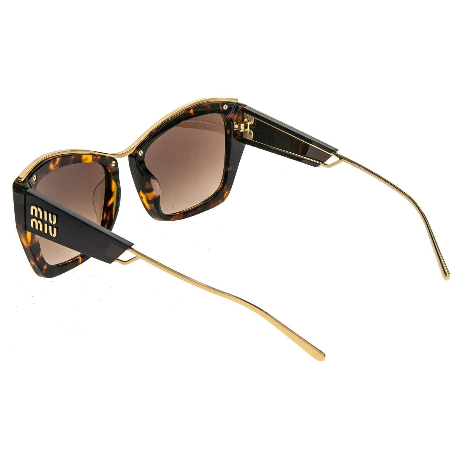 Miu Miu MIU MIU LOGO MU02YS Gold Brown Geometric Luxury Fashion 02Y Size ONE SIZE - 6 Thumbnail
