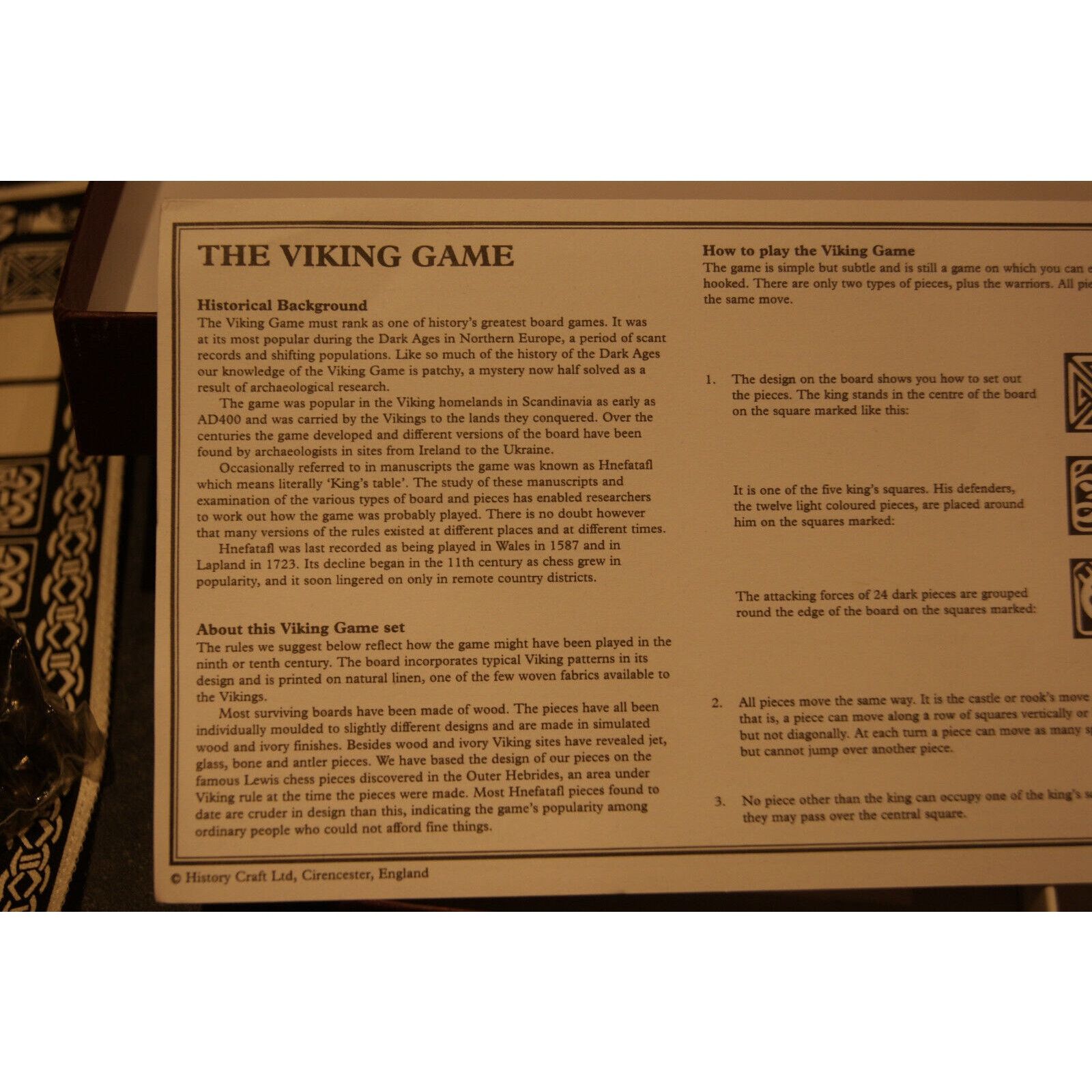 Other Hnefatafl: Viking Game COMPLETE History Craft Great Britain Size ONE SIZE - 5 Thumbnail