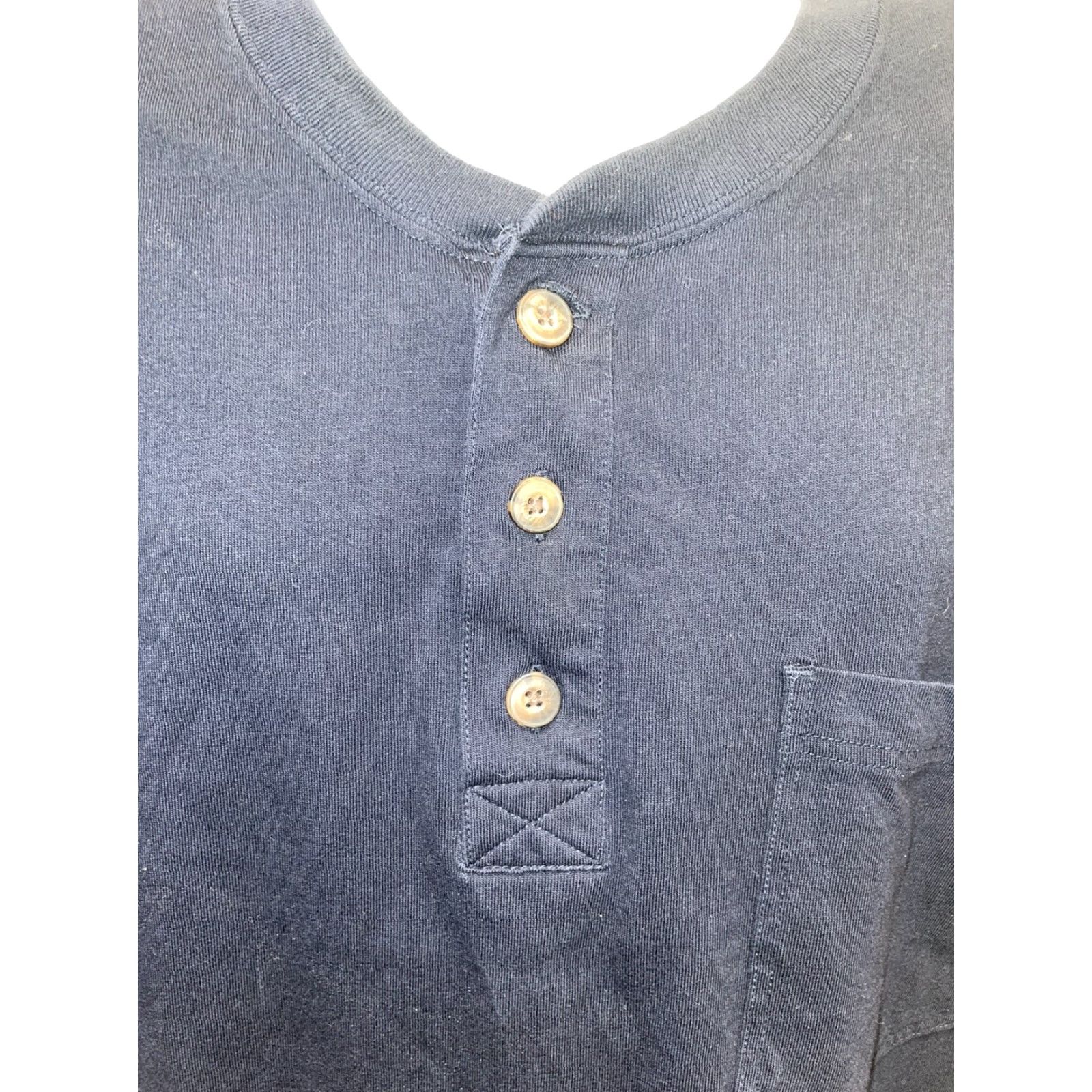 Vintage Duluth Trading Longtail Cotton Dark Blue Long Sleeve Henley Shirt Mens 2XL Size US XXL / EU 58 / 5 - 2 Thumbnail