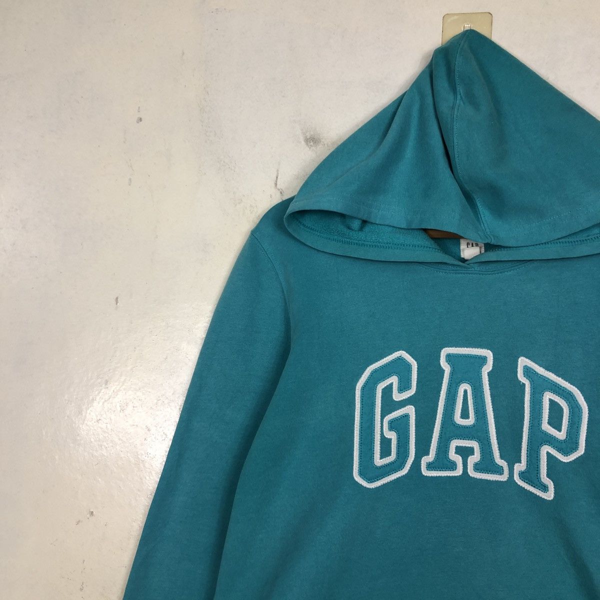 Japanese Brand 📌Vintage Hoodie Pull Over Gap Ocean Green Spell Out Size US L / EU 52-54 / 3 - 9 Thumbnail